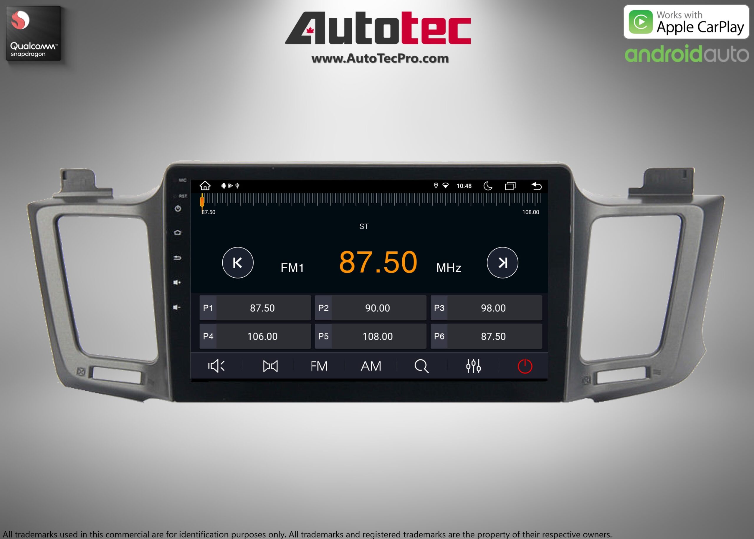 Toyota RAV4 (2013 – 2018) 10.2″ HD Touch-Screen Android Navigation System | Android 13 | GPS | BT | Wifi | Camera | CarPlay | 4G LTE