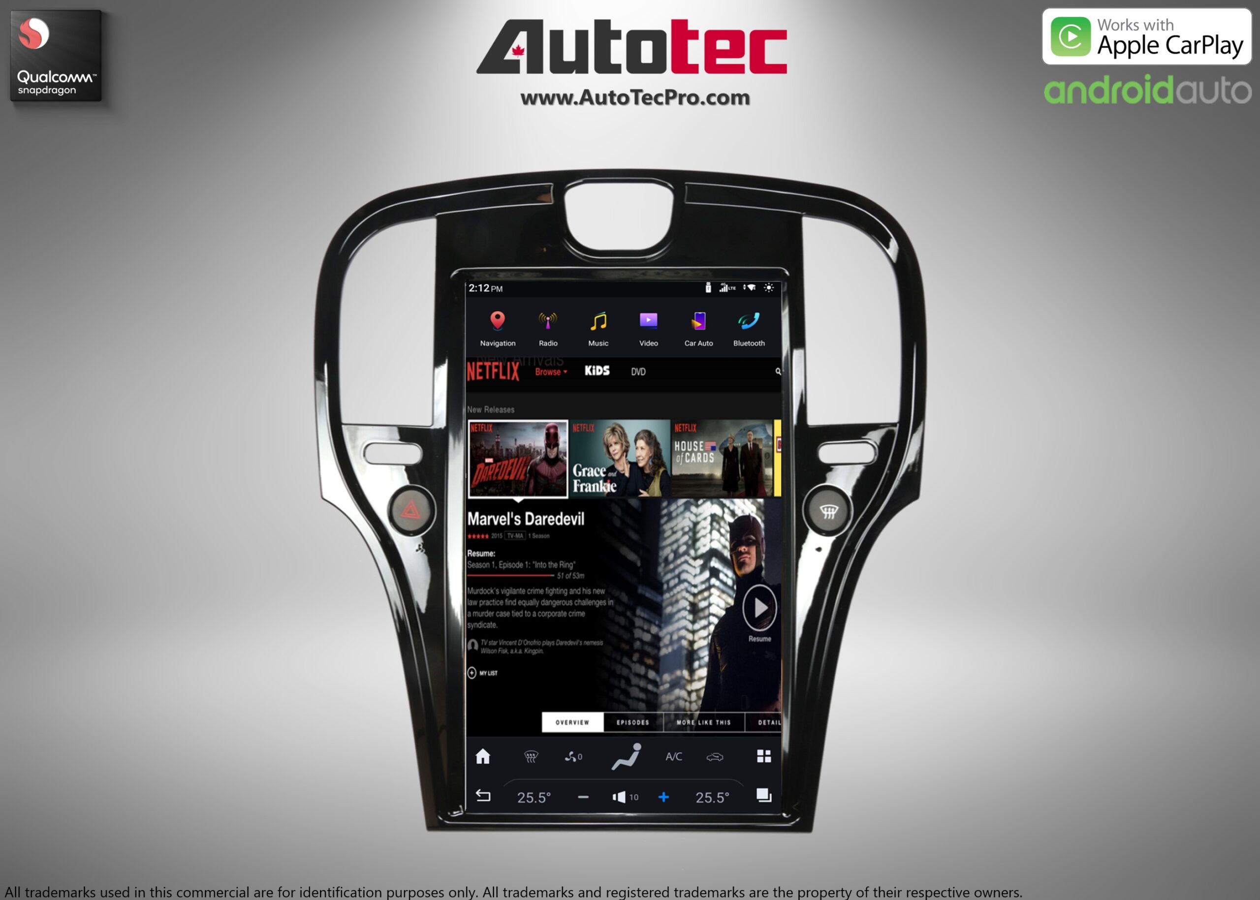 Chrysler 300 300c 300s (2011 – 2023) 14.4″ IPS QHD 2K Touch-Screen Android Navigation System | Android 13 | GPS | BT | Wifi | CarPlay | Android Auto | 4G LTE