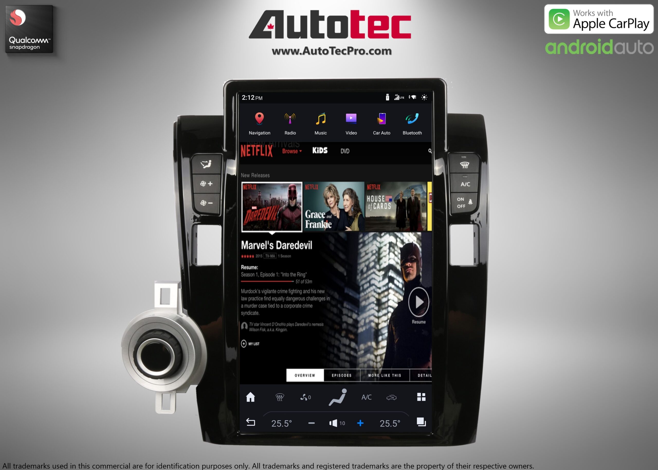 Toyota Tundra (2007 – 2013) 13.6″ HD Touch-Screen Navigation & Infotainment System | Android 13 | GPS | BT | WiFi | Camera | CarPlay