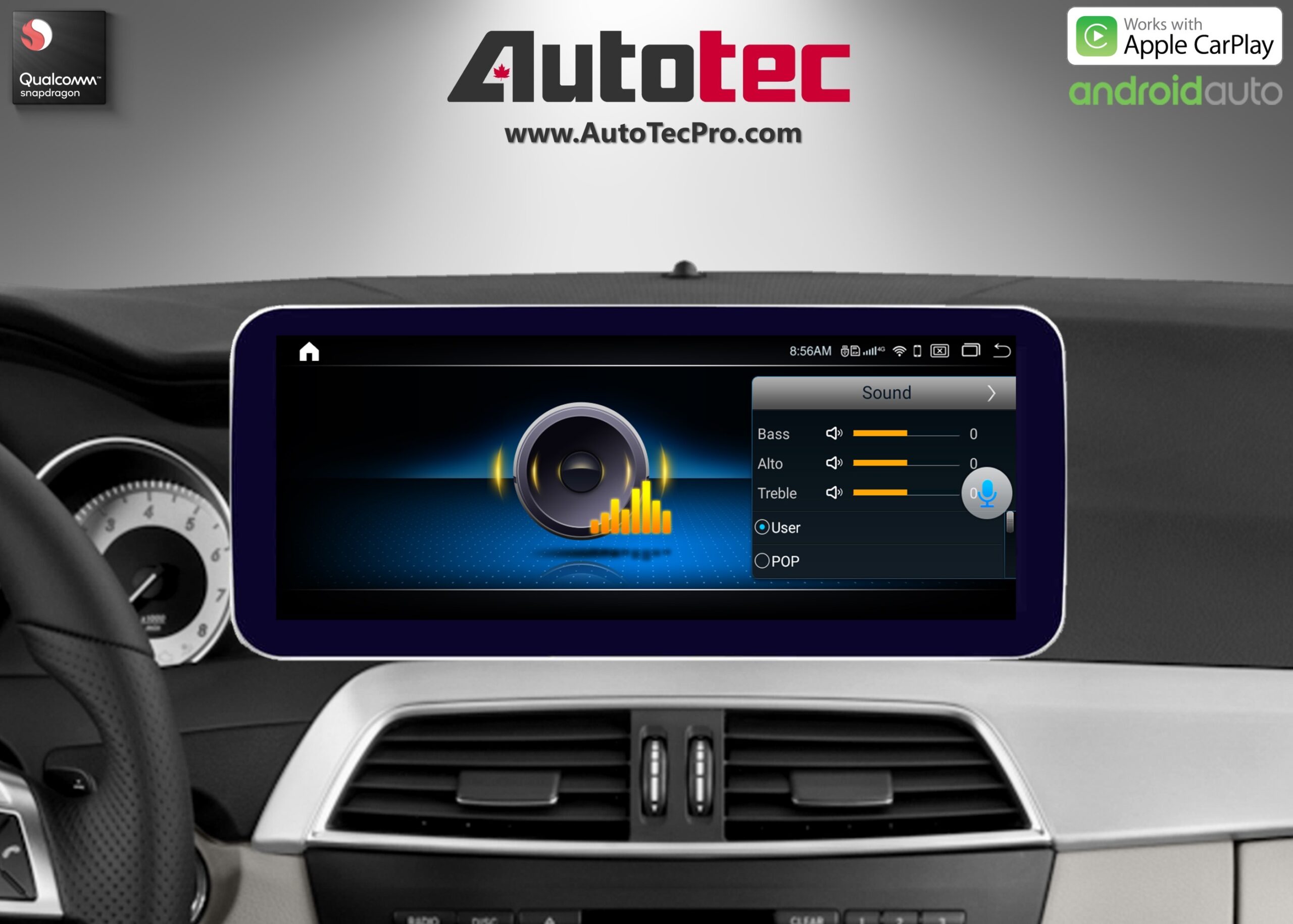 Mercedes-Benz C-Class (2012-2014 | W204 | NTG 4.5) Direct-Fit 10.25″ / 12.3″ HD IPS Touch-Screen Android Navigation System | Android 14 | GPS | BT | Wifi | 4G LTE | CarPlay