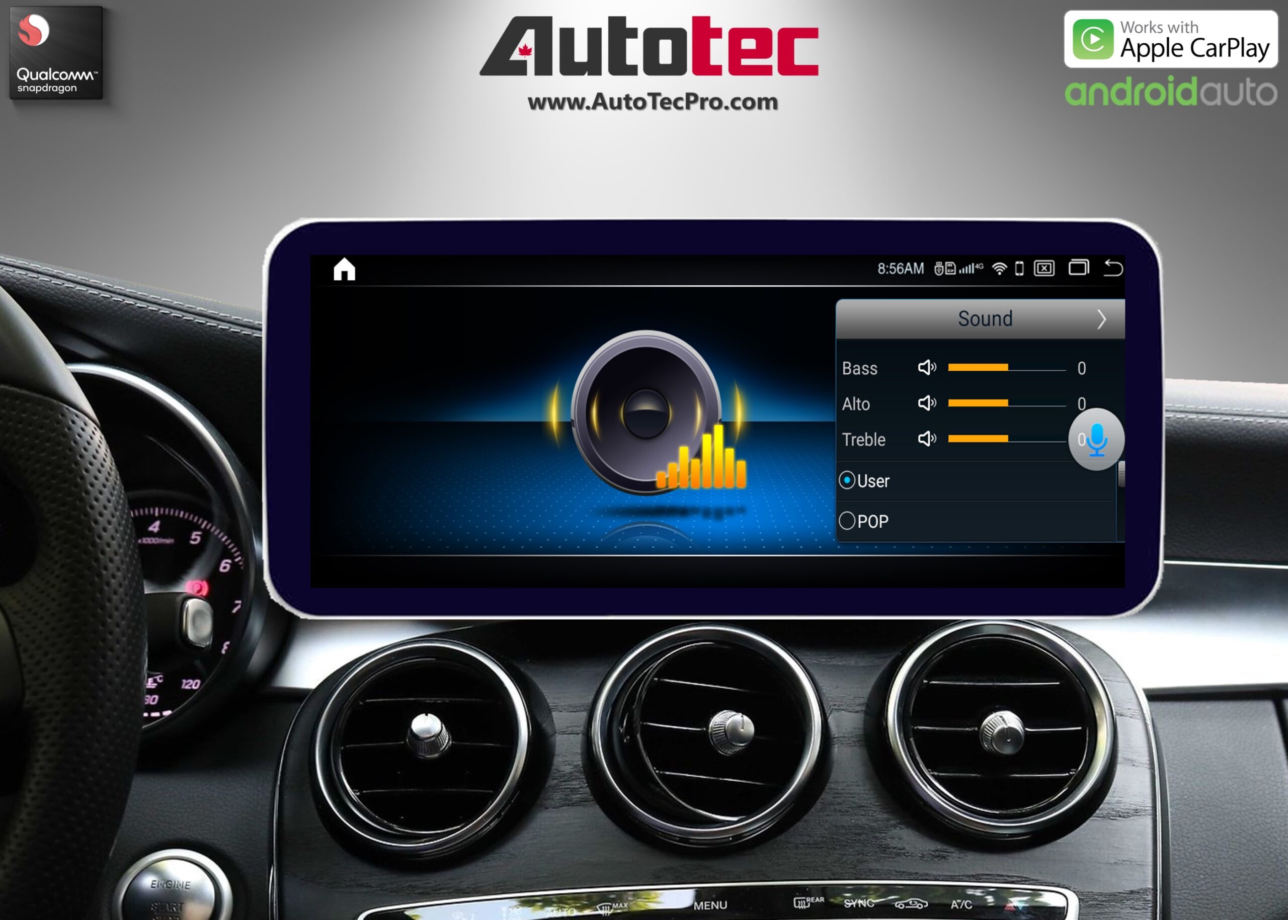 Mercedes-Benz GLA / CLA (2014 – 2019) Direct-Fit 10.25″ / 12.3″ HD IPS Touch-Screen Android Navigation System | Android 14 | GPS | BT | Wifi | Camera | CarPlay