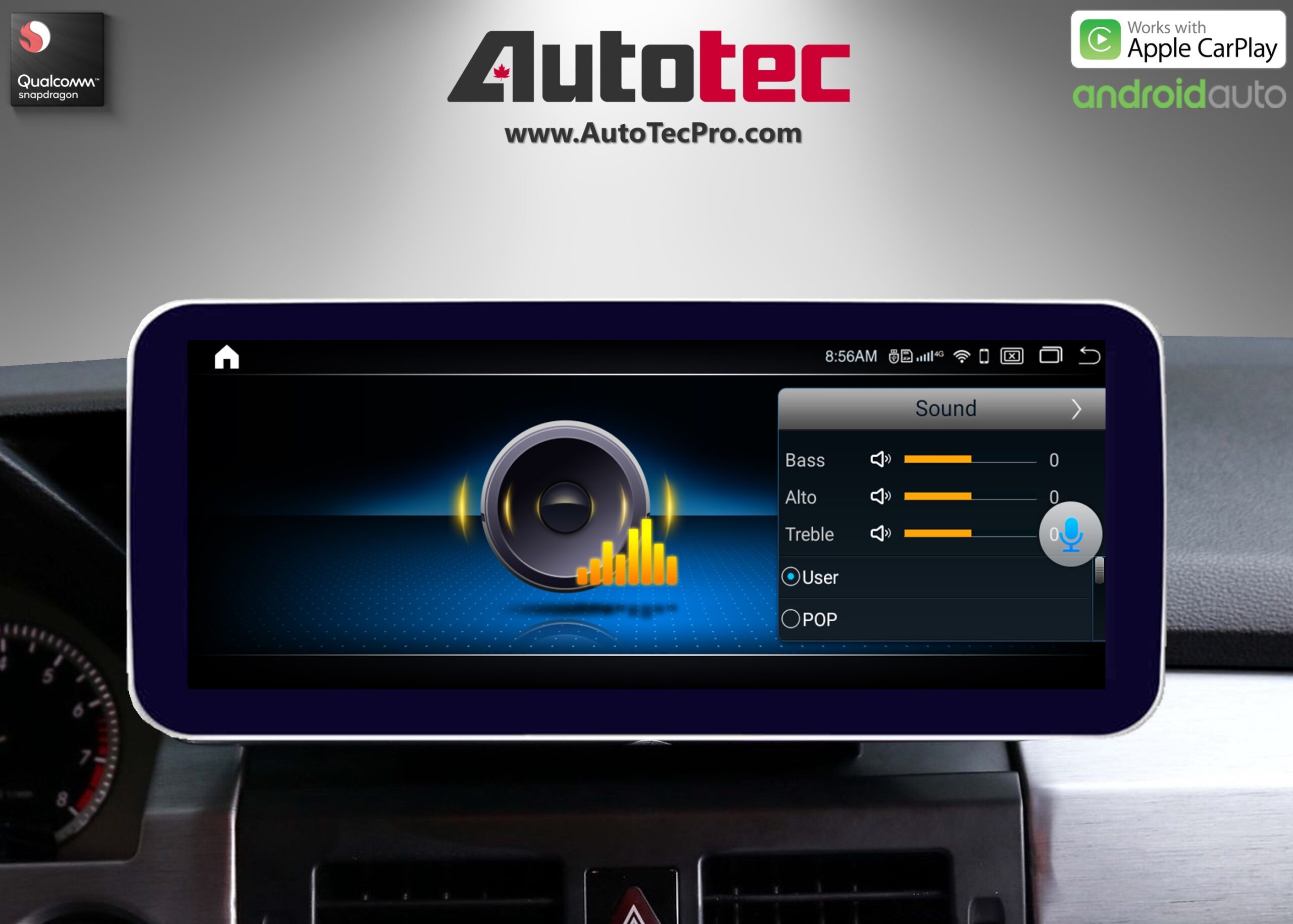 Mercedes-Benz GLK (2008-2012 | X204) Direct-Fit 10.25″ / 12.3″ HD IPS Touch-Screen Android Navigation | Android 14 | BT | CarPlay | Camera