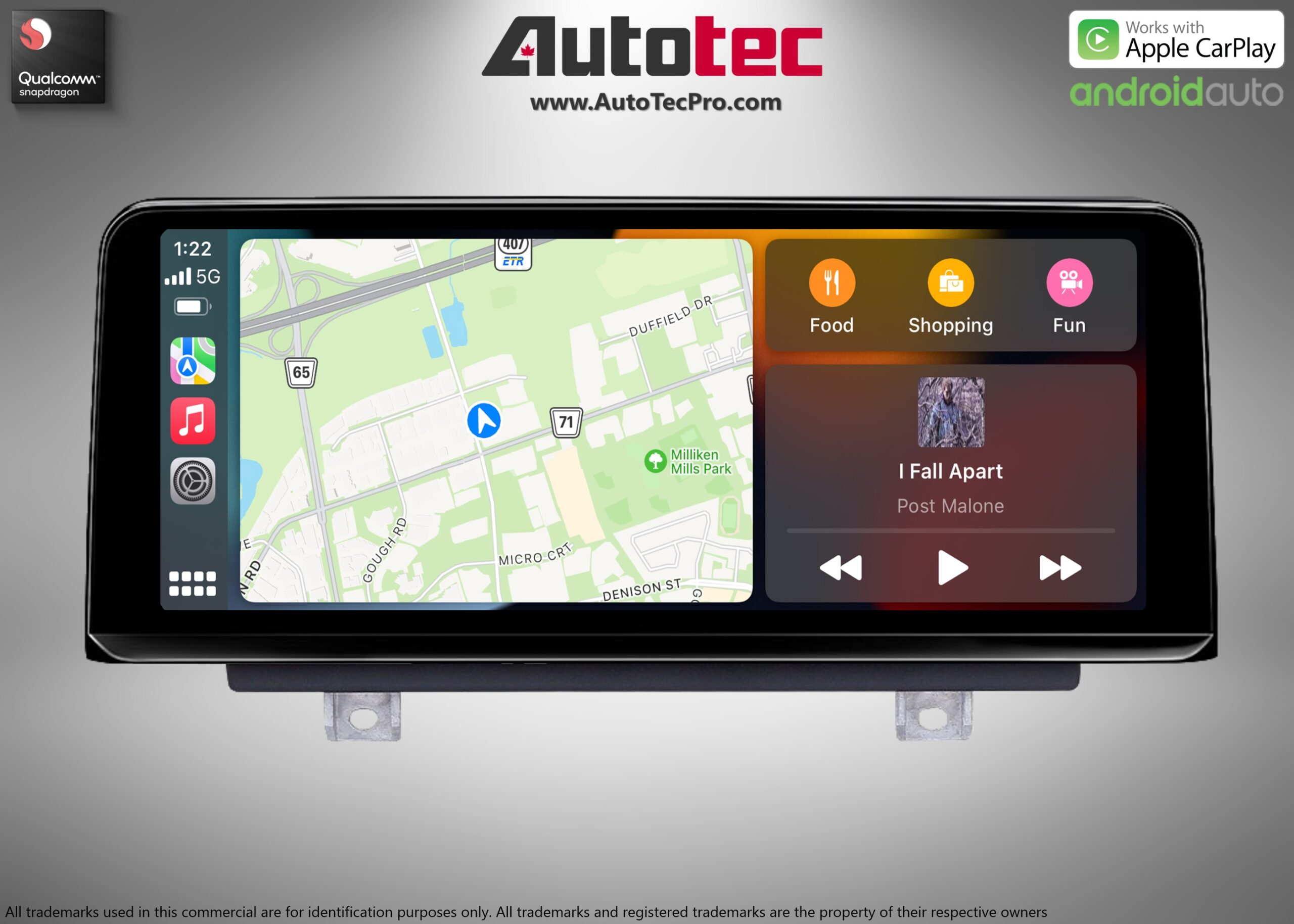 BMW X1 (2009 – 2015) E84 OEM FIT 10.25″ HD Touch-Screen Android Navigation System | Android 14 | GPS | BT | Wifi | Camera | CarPlay