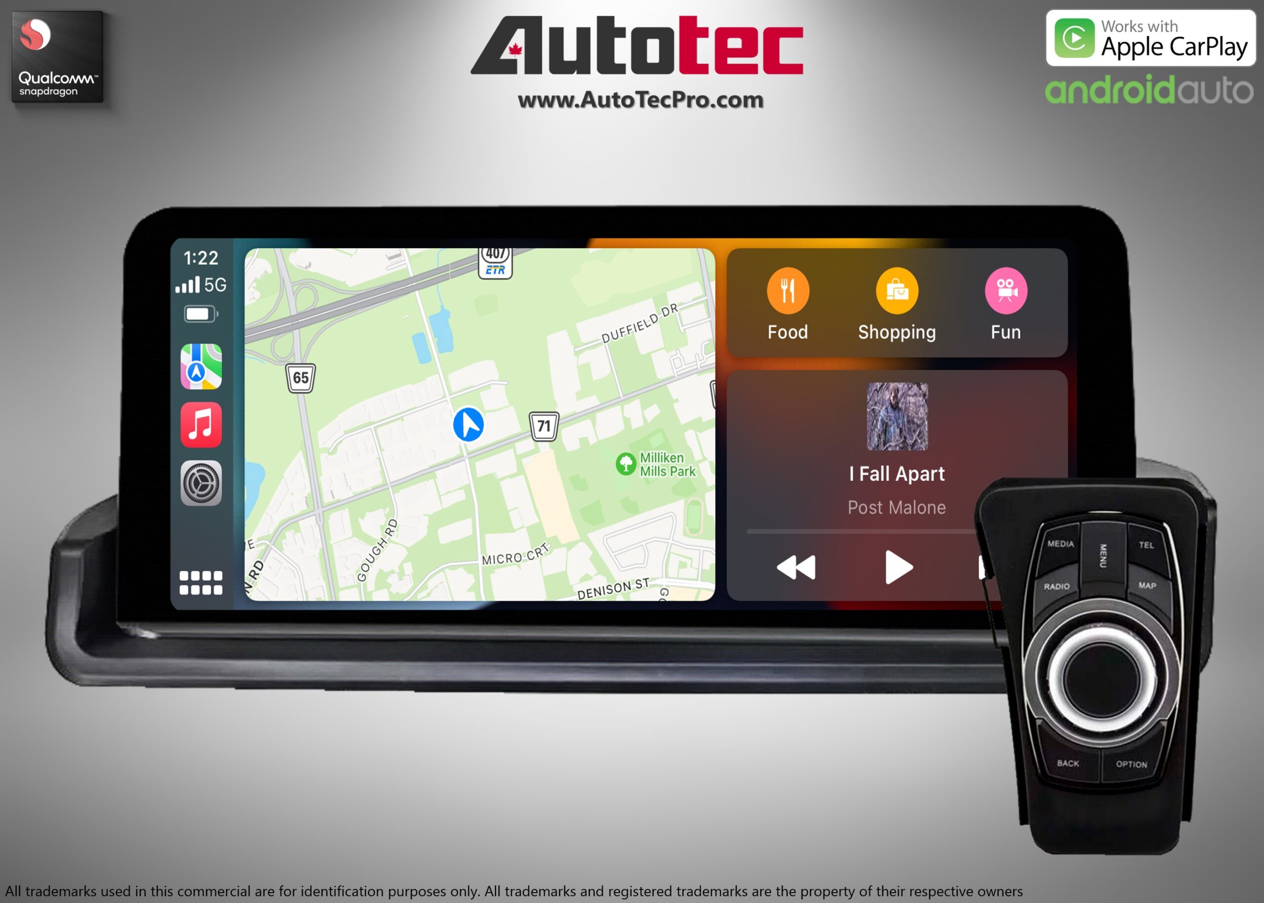 BMW 3 Series (2006 – 2012)  E90 / E91 / E92 OEM FIT 10.25″ /12.5″ HD Touch-Screen Android Navigation System | Android 14 | GPS | BT | Wifi | Camera | CarPlay