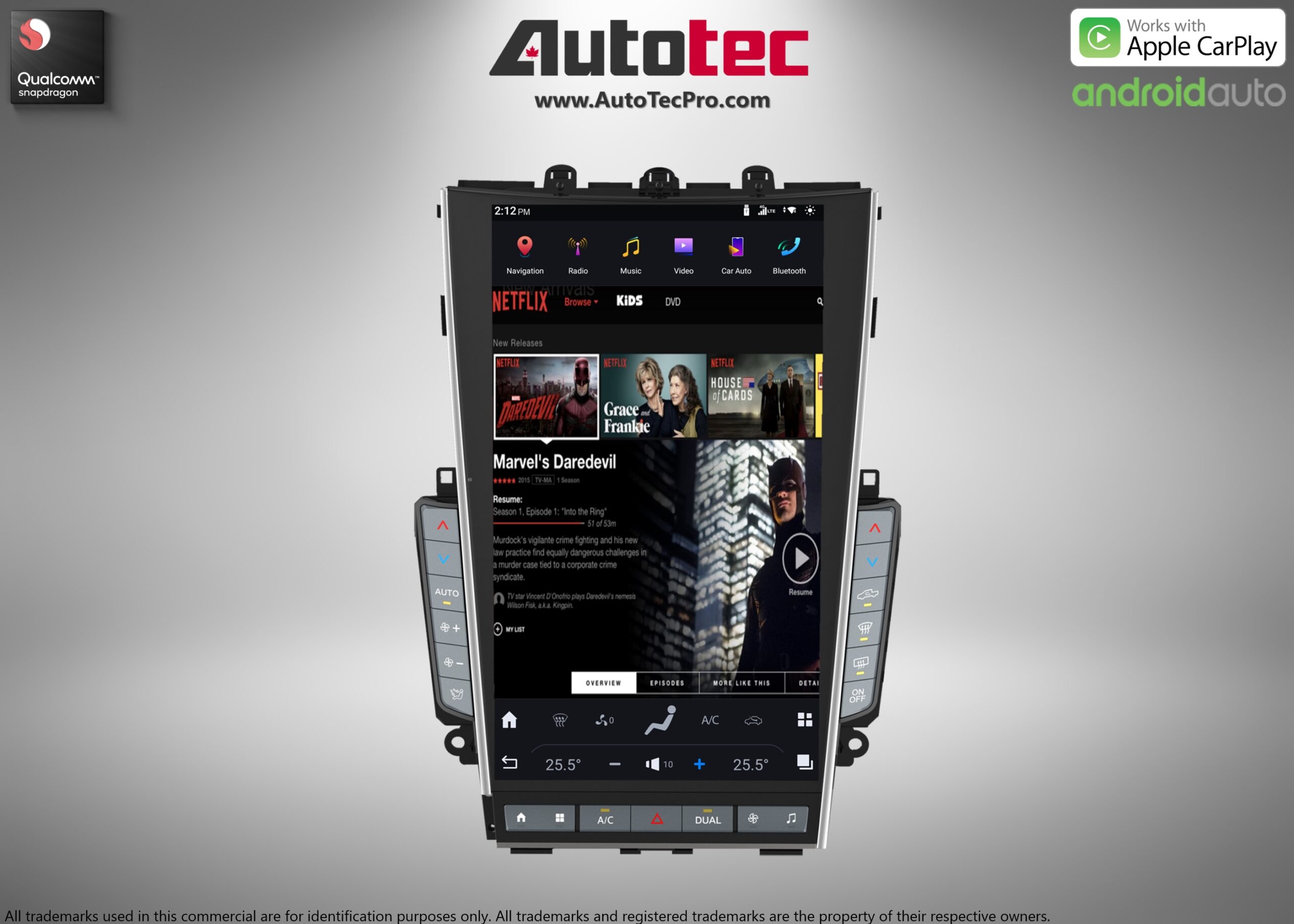 Infiniti Q50 / Q60 (2020 – 2023) 13.6″ (Mark 7) IPS HD 1080P Touch-Screen Navigation & Infotainment System | Android 13 | GPS | BT | Wifi | 4G LTE | CarPlay