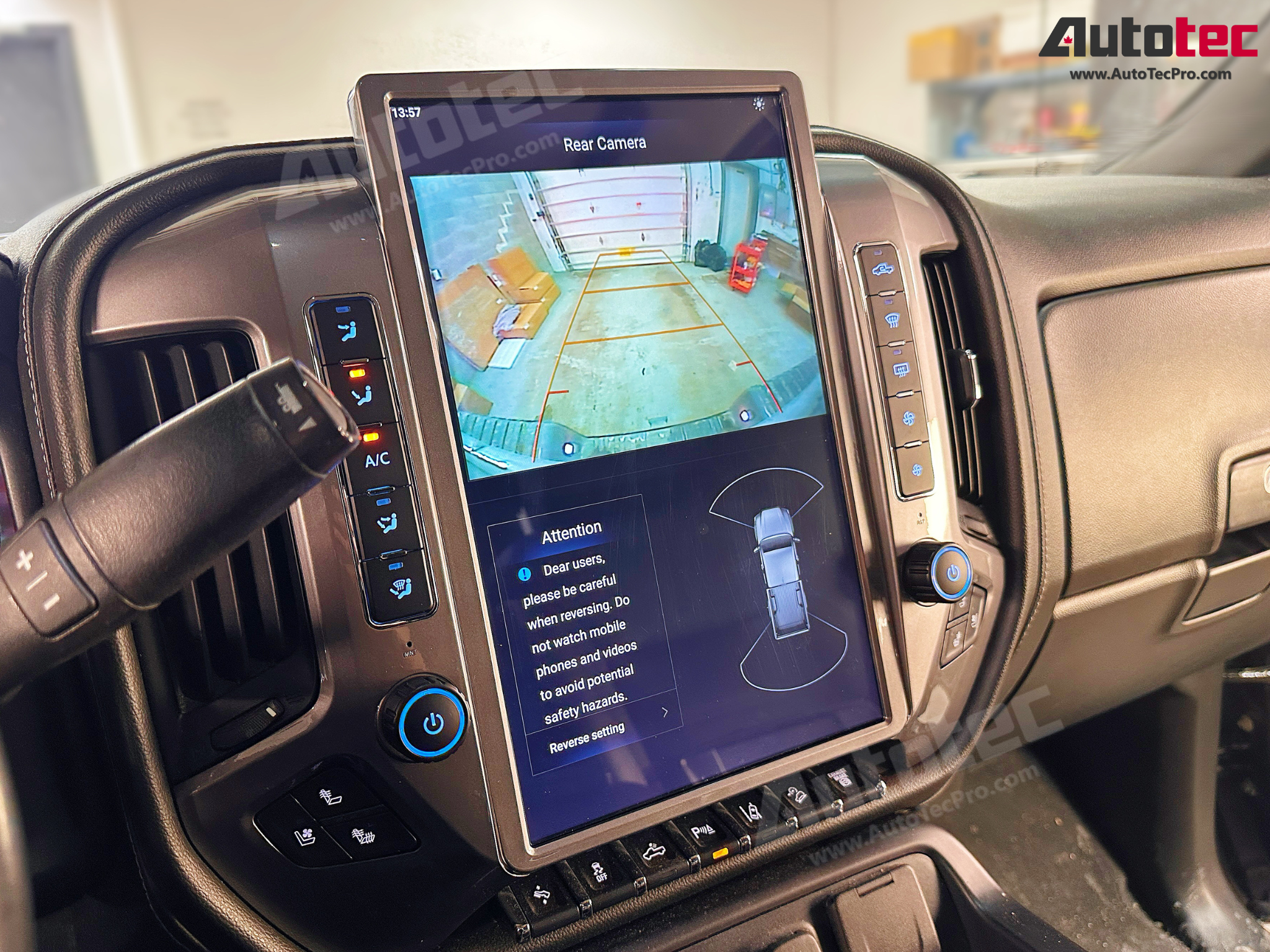 Chevrolet Silverado / GMC Sierra (2014 – 2019) 15.6″ IPS QHD 2K Touch-Screen Navigation & Infotainment System | Android 13 | GPS | BT | Wifi | CarPlay | Onstar | DSP | 4G LTE