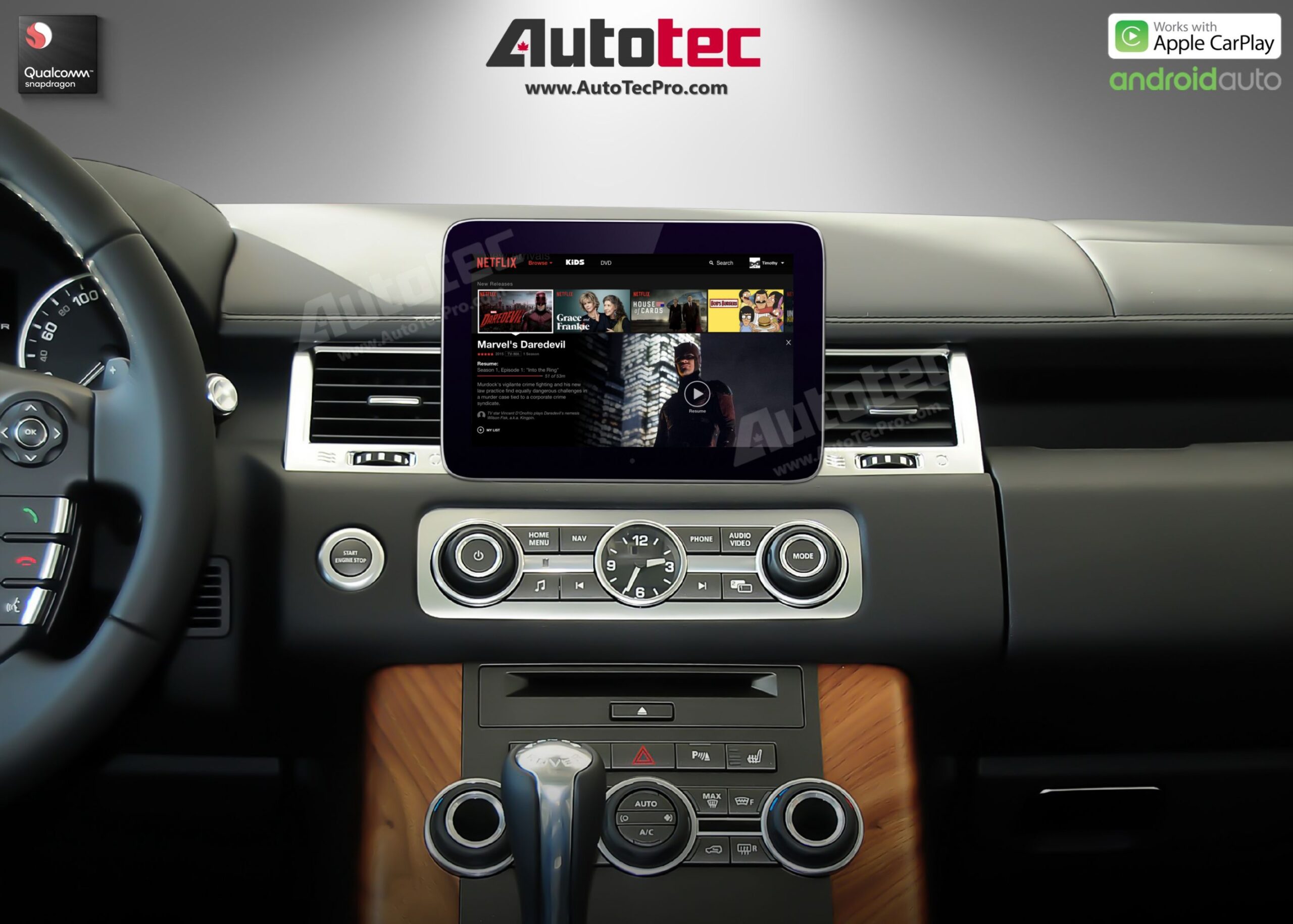 Land Rover Range Rover Sport (2010-2013) 8.4″ HD IPS Touch-Screen Navigation & Infotainment System | Android 13 | GPS | BT | Wifi | CarPlay | Denso | 4G LTE