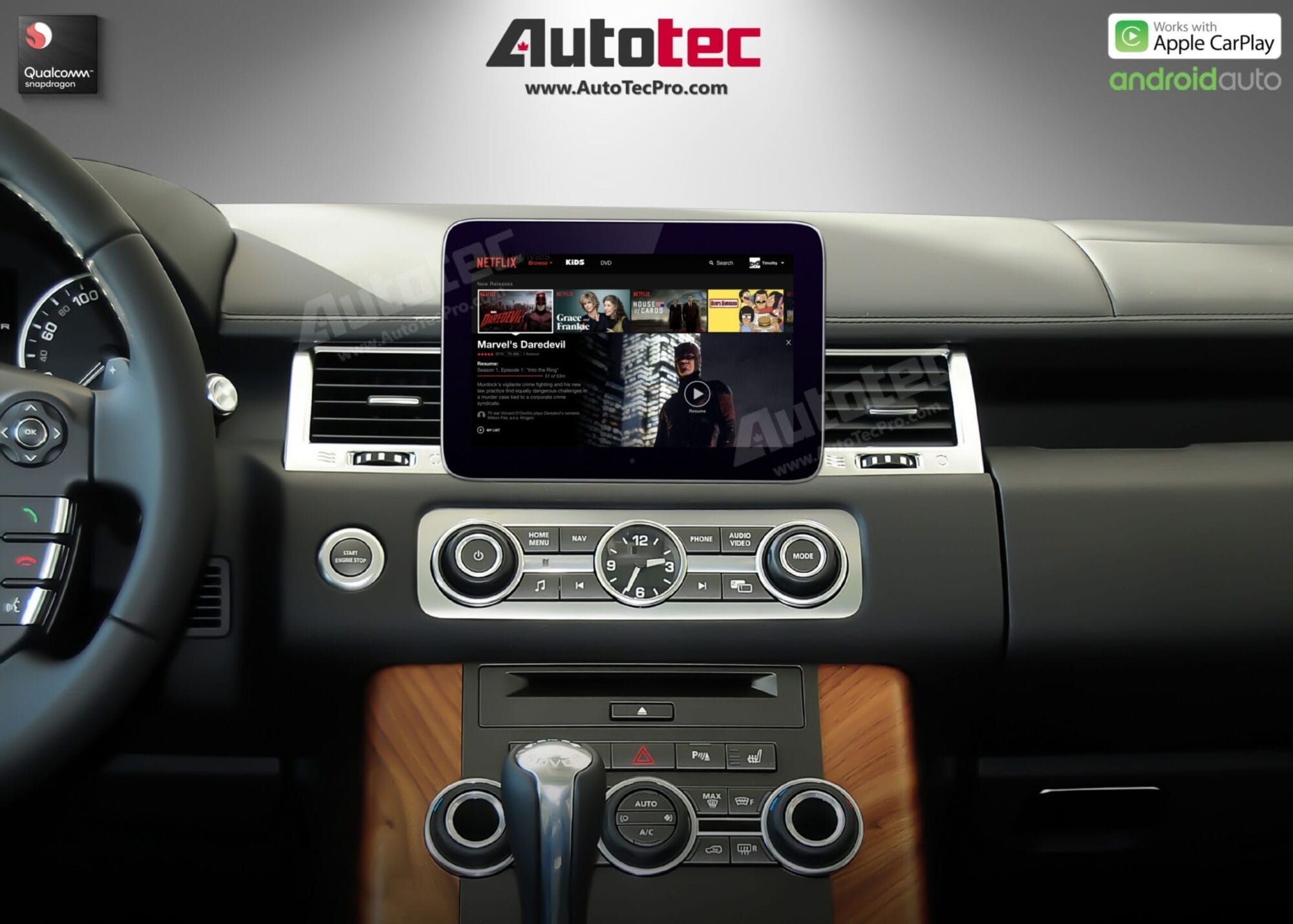 Land Rover Range Rover Sport (2010-2013) 8.4″ HD IPS Touch-Screen Navigation & Infotainment System | Android 14 | GPS | BT | Wifi | CarPlay | Denso | 4G LTE