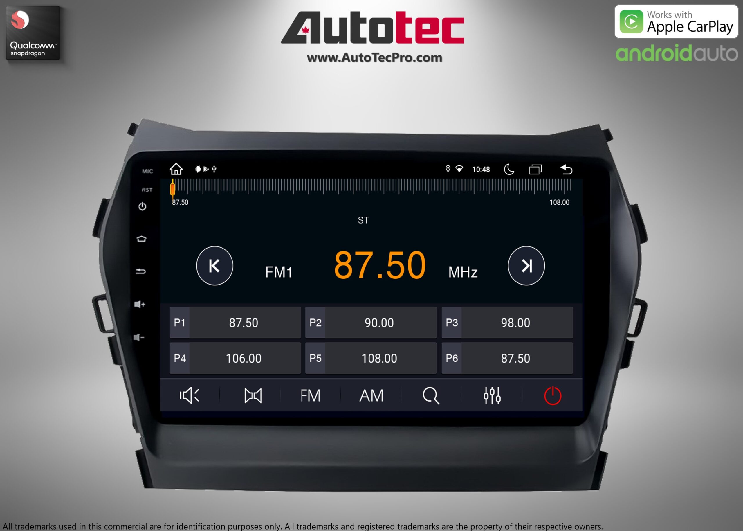 Hyundai Santa Fe / IX45 (2013 – 2018) OEM FIT HD Touch-Screen Android Navigation System | Android 13 | GPS | BT | Wifi | CarPlay | Android Auto | 4G LTE