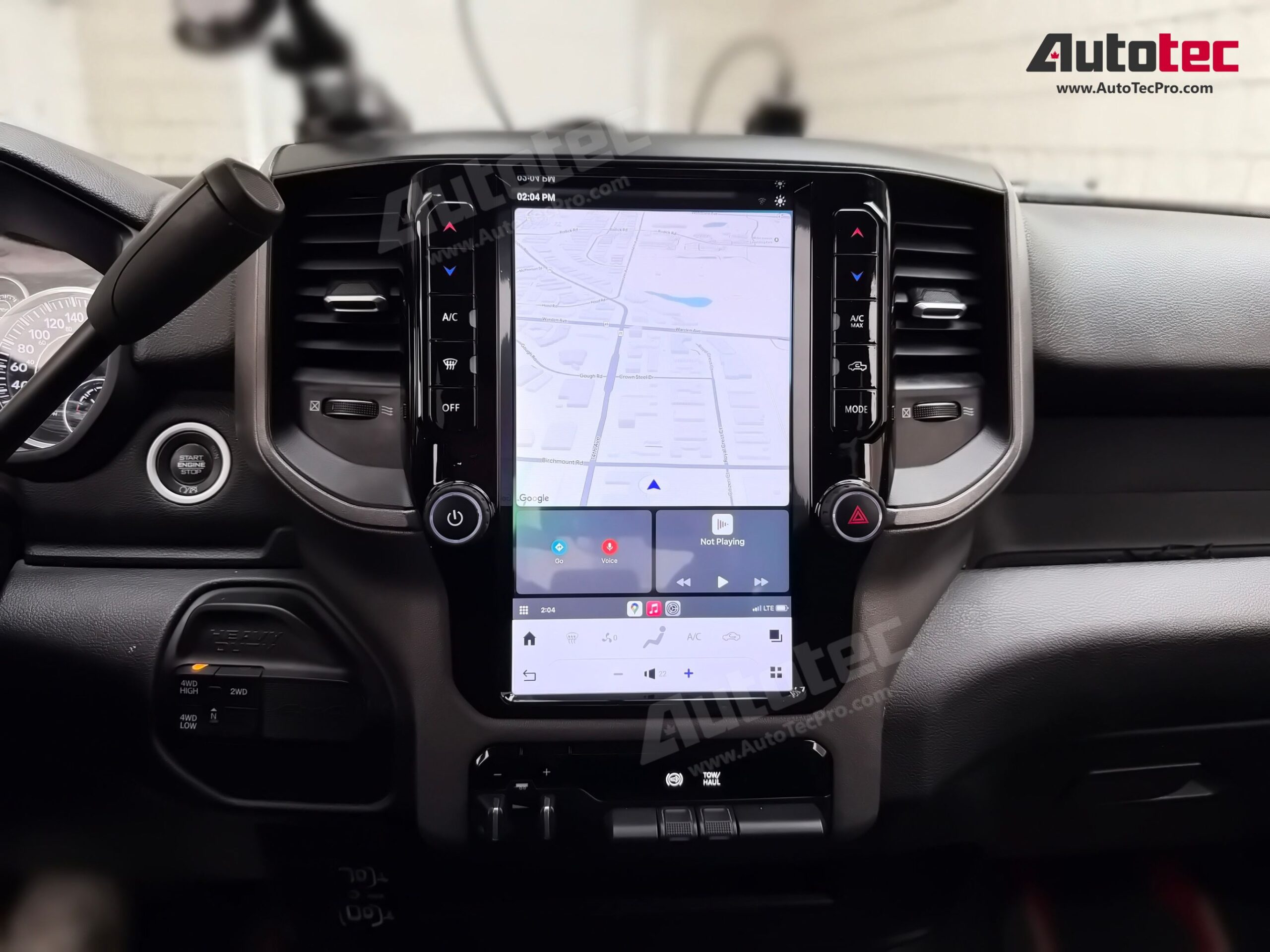 Dodge RAM (2019 – 2023) 12″ HD Tesla-Style Navigation & Infotainment System | Android 13 | GPS | BT | Wifi | CarPlay | 4G LTE