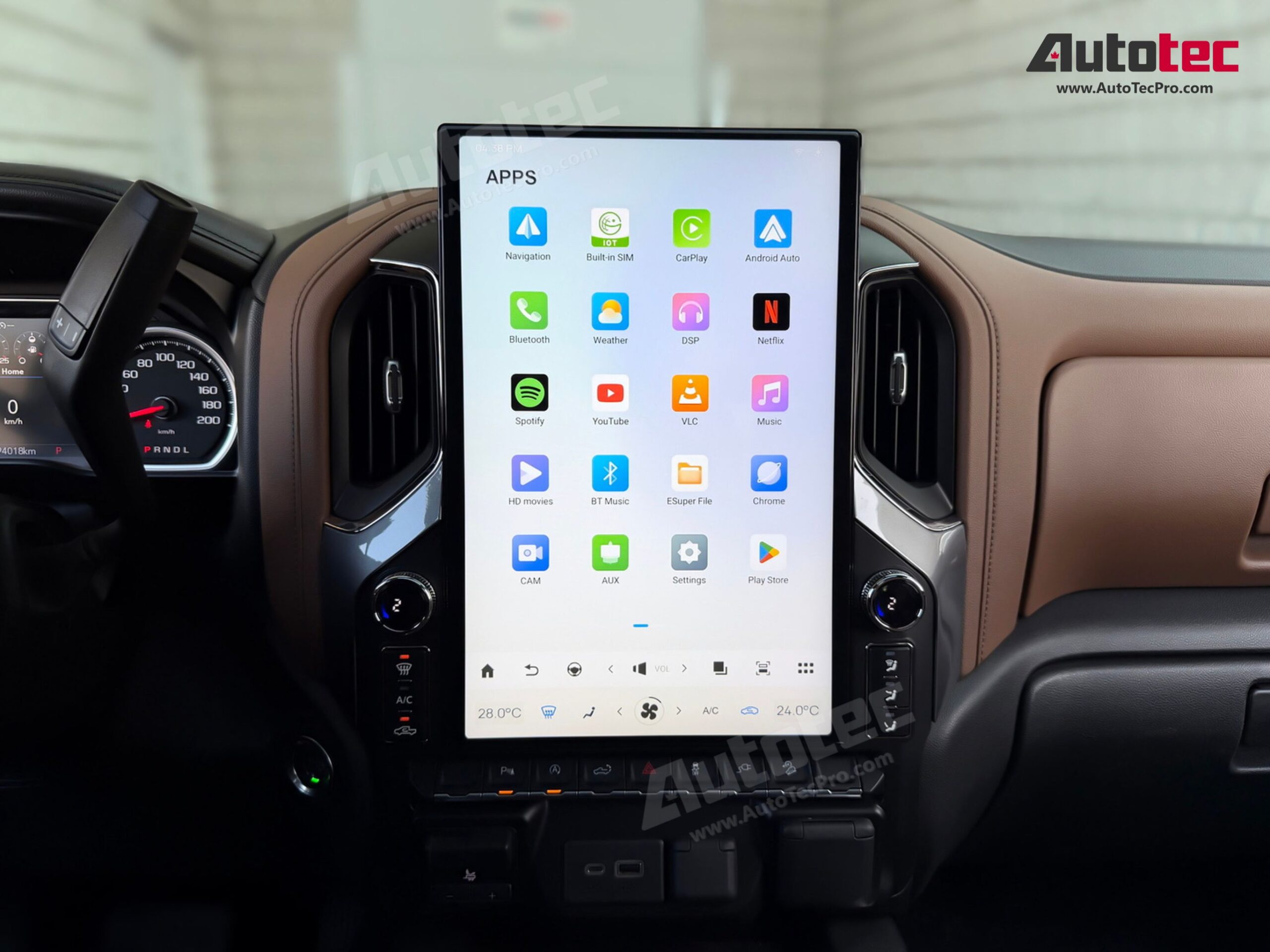 Chevrolet Silverado / GMC Sierra (2019 – 2026) 17.2″ IPS HD Touch-Screen Navigation & Infotainment System | Android 14 | GPS | BT | Wifi | CarPlay | Onstar | 4G LTE