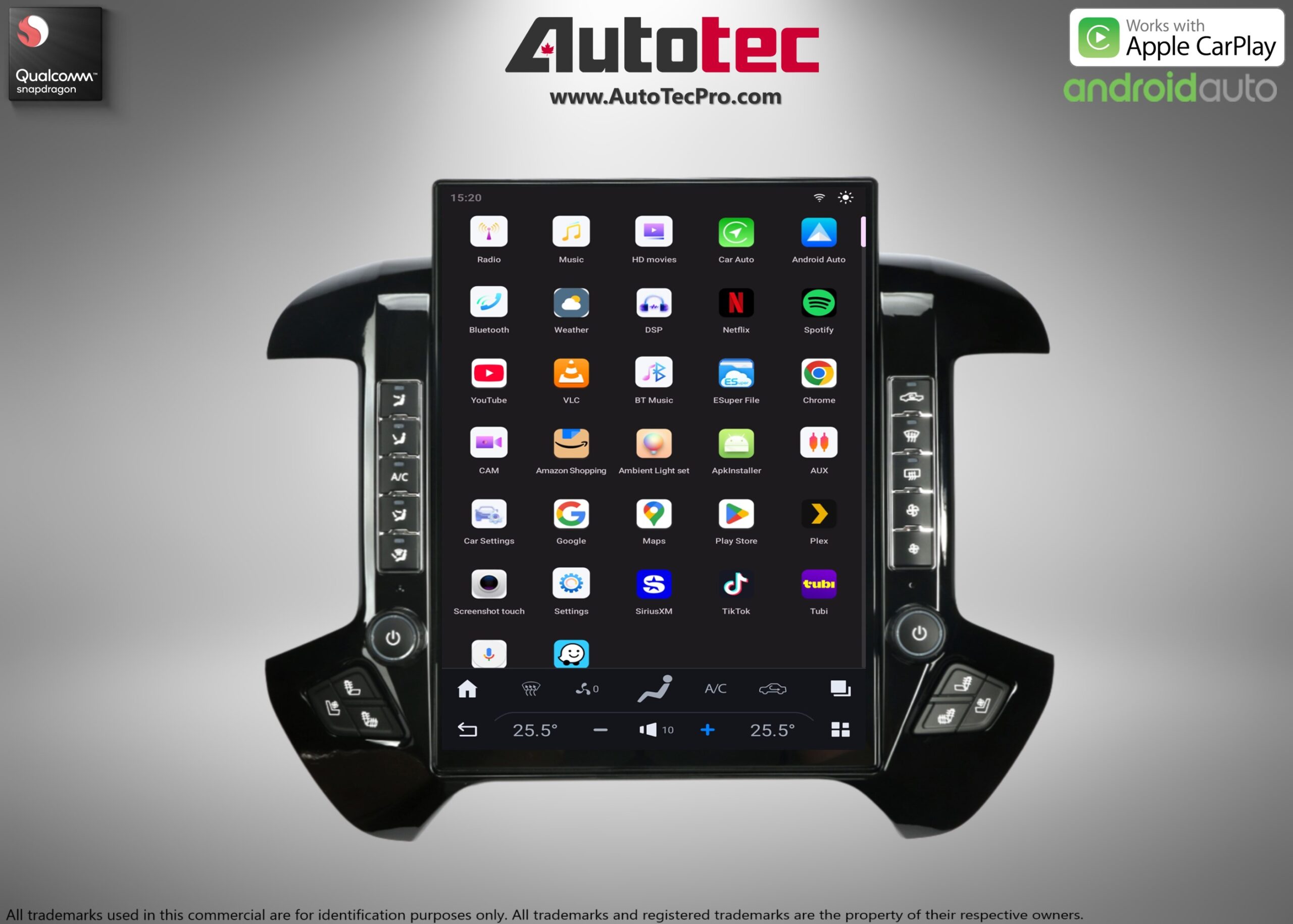 Chevrolet Silverado / GMC Sierra (2014 – 2019) 14.4″ IPS QHD 2K Touch-Screen Navigation & Infotainment System | Android 13 | GPS | BT | Wifi | CarPlay | Onstar | 4G LTE