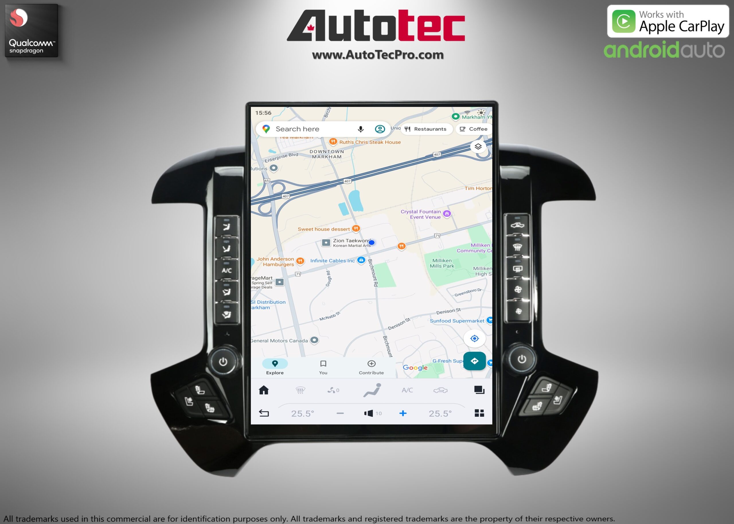Chevrolet Silverado / GMC Sierra (2014 – 2019) 14.4″ IPS QHD 2K Touch-Screen Navigation & Infotainment System | Android 13 | GPS | BT | Wifi | CarPlay | Onstar | 4G LTE