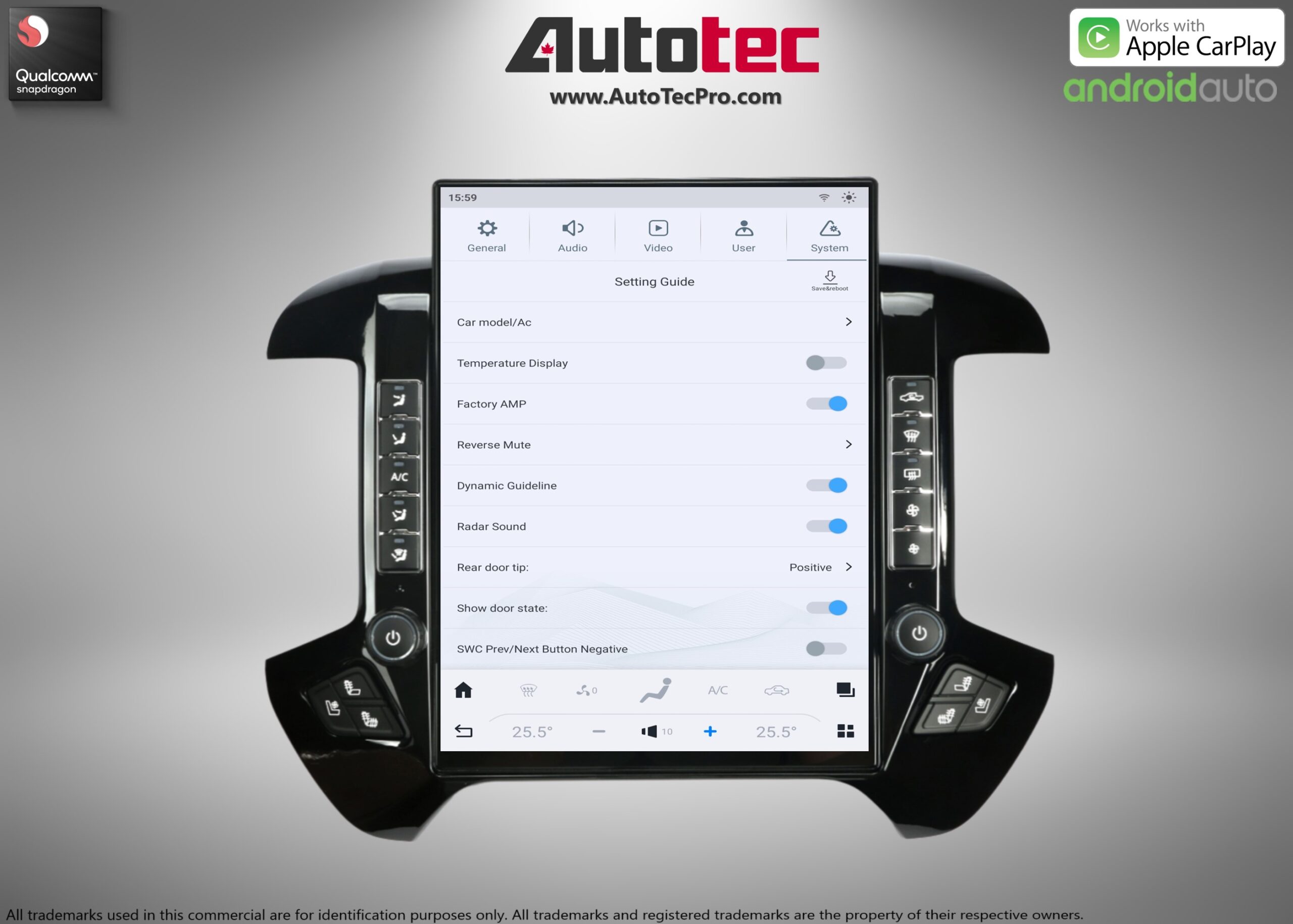 Chevrolet Silverado / GMC Sierra (2014 – 2019) 14.4″ IPS QHD 2K Touch-Screen Navigation & Infotainment System | Android 13 | GPS | BT | Wifi | CarPlay | Onstar | 4G LTE