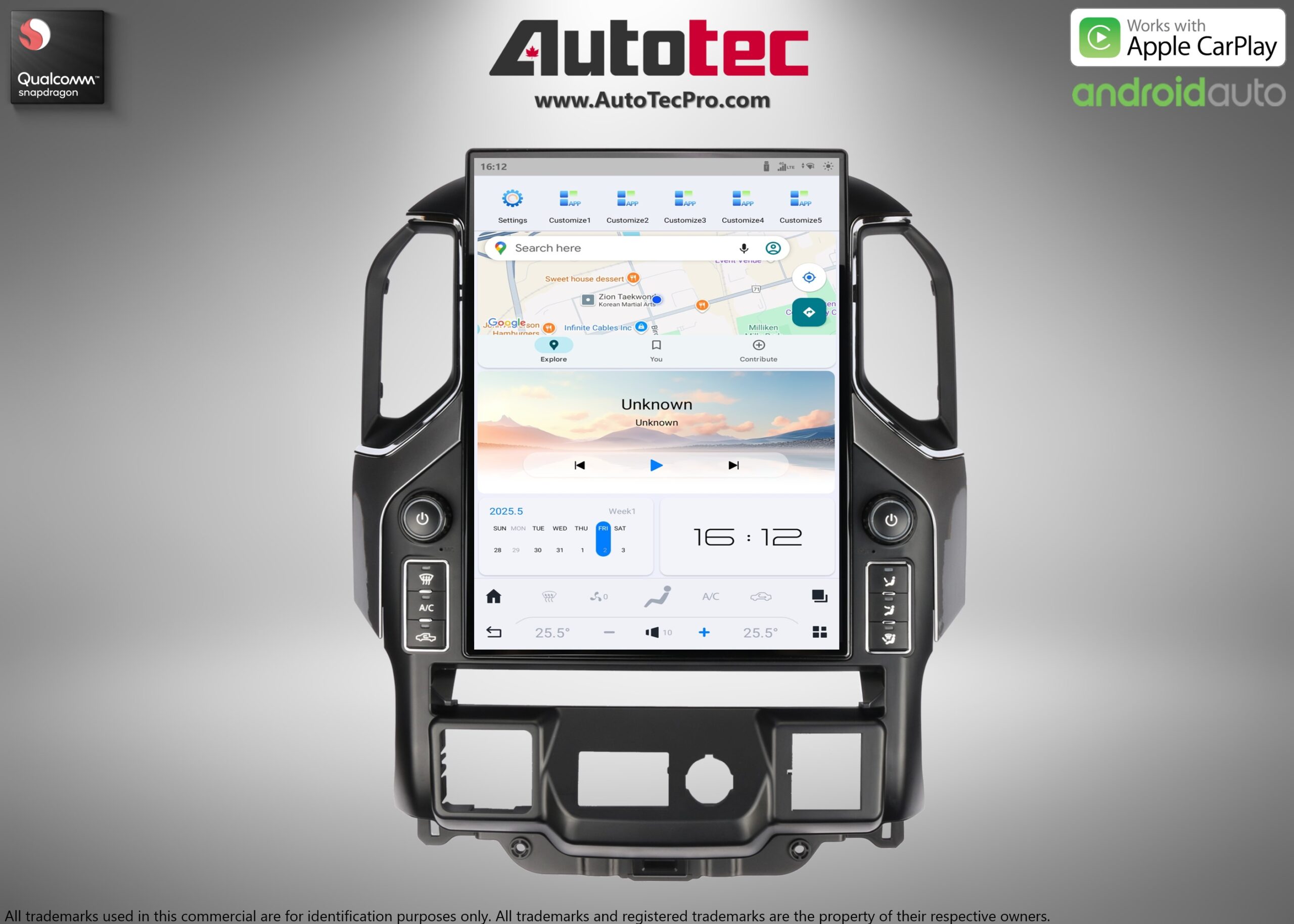 Chevrolet Silverado / GMC Sierra (2019 – 2025) 15.6″ IPS QHD 2K Touch-Screen Navigation & Infotainment System | Android 13 | GPS | BT | Wifi | CarPlay | Onstar | 4G LTE