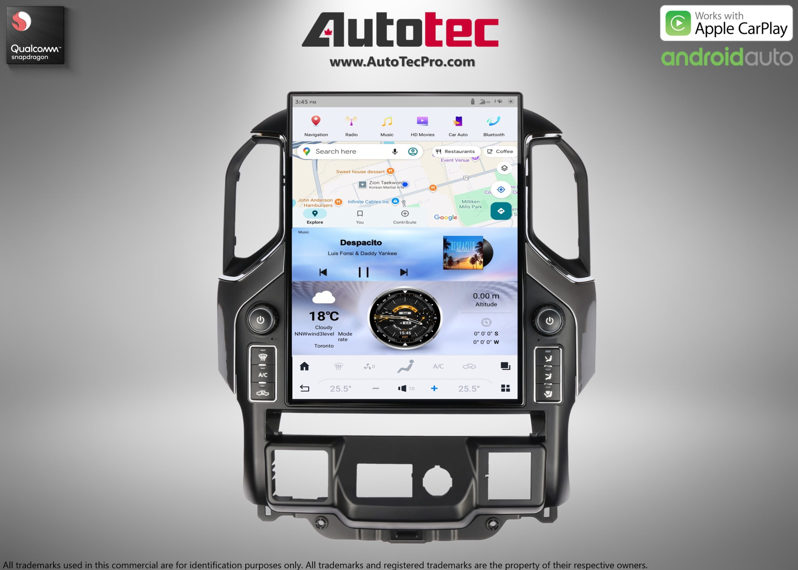 Chevrolet Silverado / GMC Sierra (2019 – 2025) 15.6″ IPS QHD 2K Touch-Screen Navigation & Infotainment System | Android 13 | GPS | BT | Wifi | CarPlay | Onstar | 4G LTE