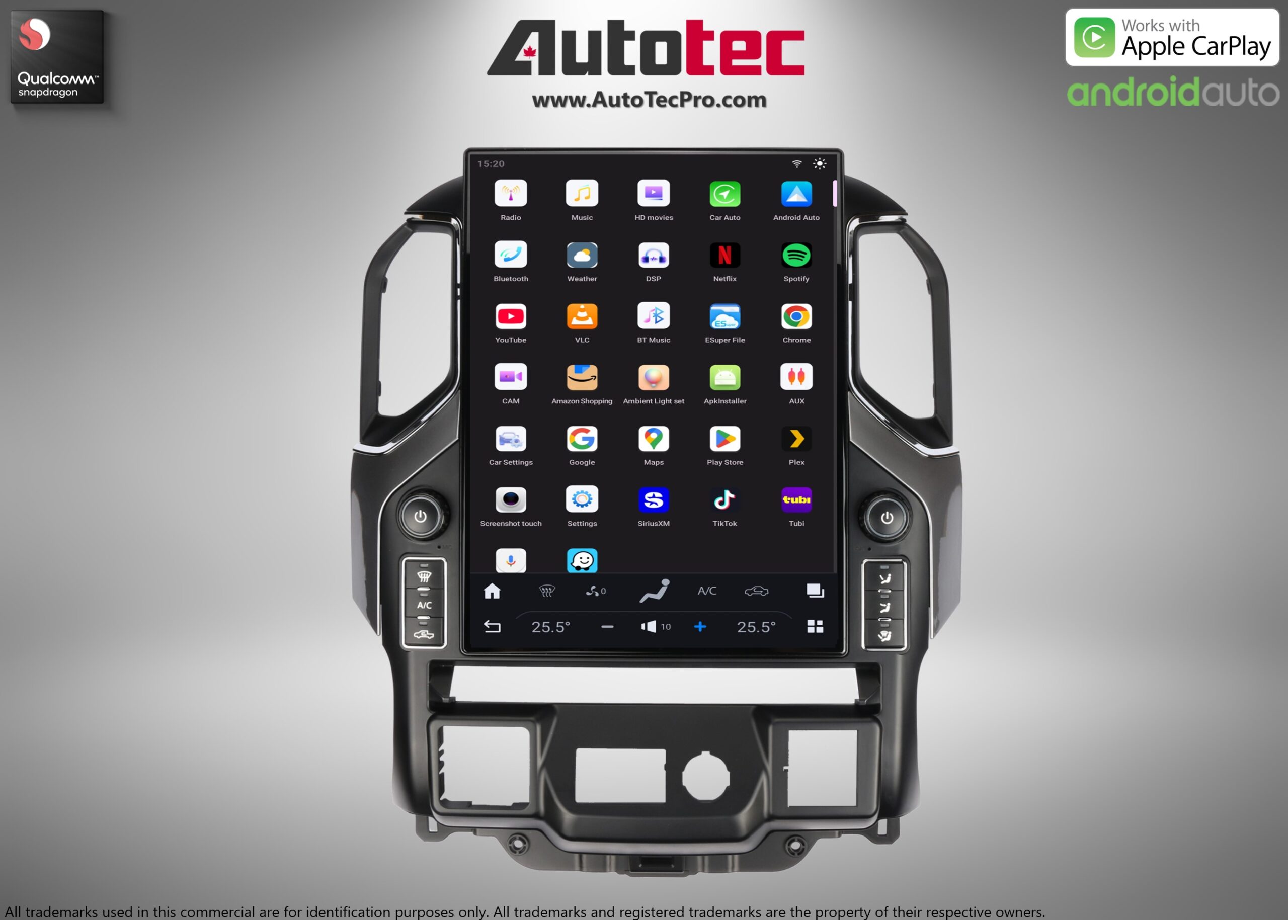 Chevrolet Silverado / GMC Sierra (2019 – 2025) 15.6″ IPS QHD 2K Touch-Screen Navigation & Infotainment System | Android 13 | GPS | BT | Wifi | CarPlay | Onstar | 4G LTE