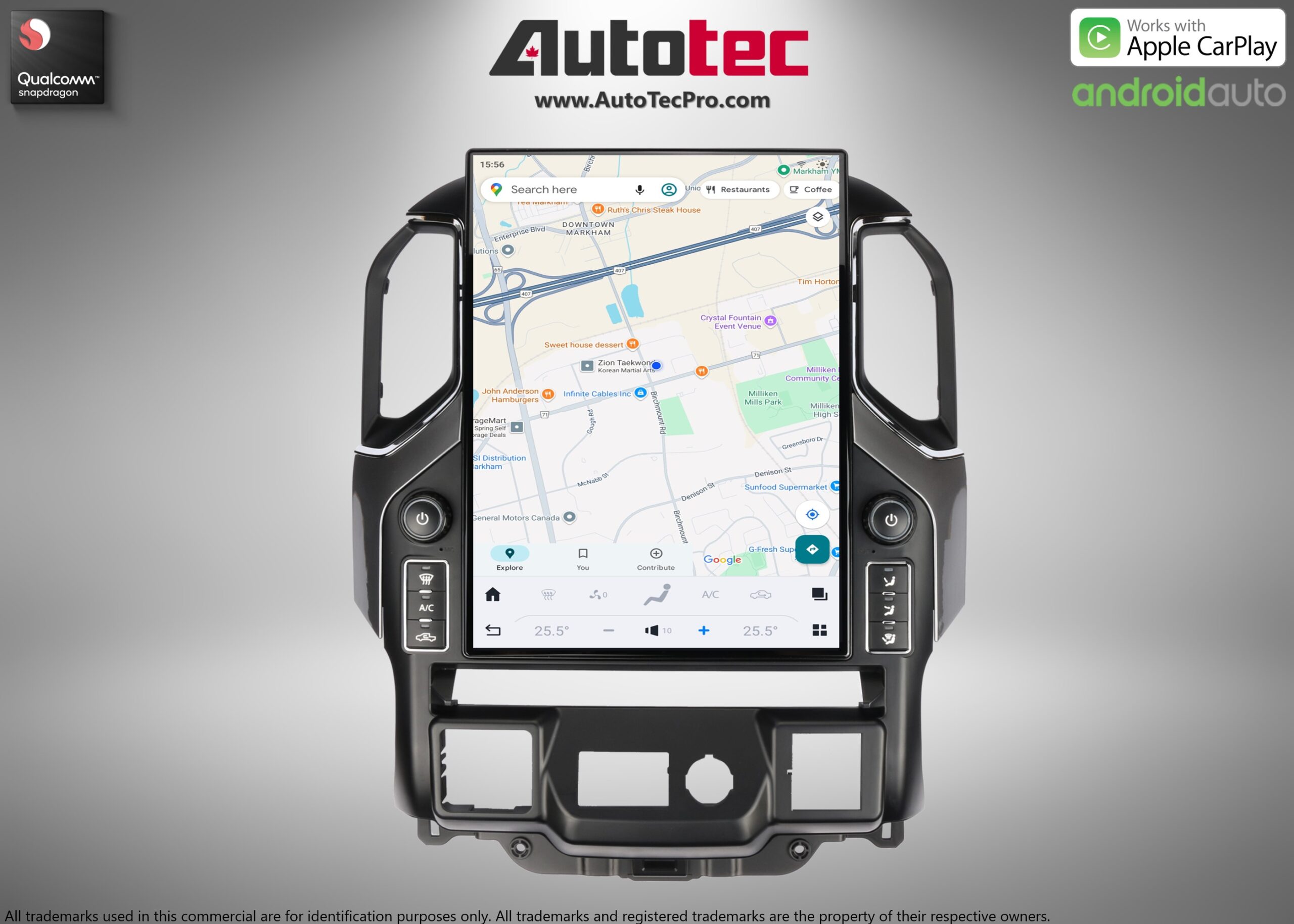 Chevrolet Silverado / GMC Sierra (2019 – 2025) 15.6″ IPS QHD 2K Touch-Screen Navigation & Infotainment System | Android 13 | GPS | BT | Wifi | CarPlay | Onstar | 4G LTE