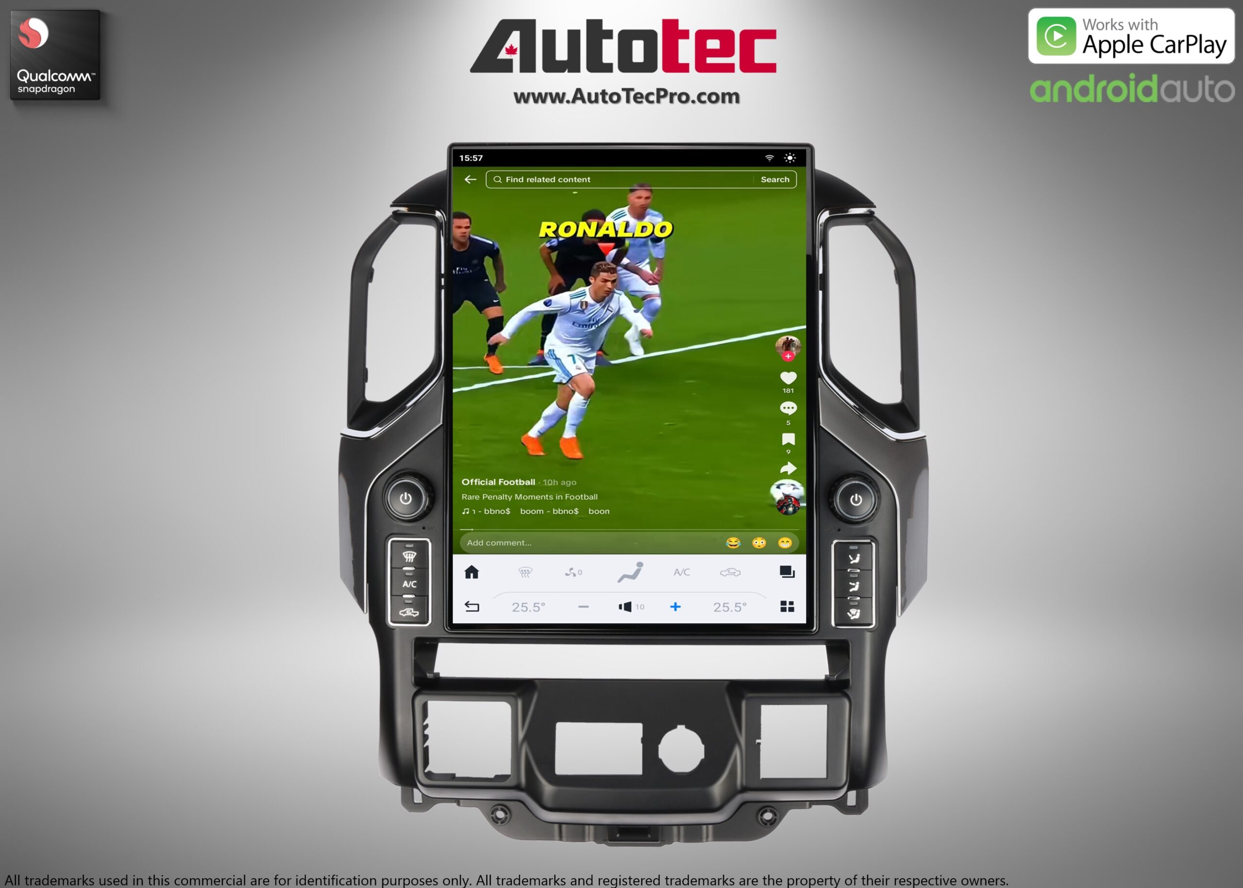 Chevrolet Silverado / GMC Sierra (2019 – 2025) 15.6″ IPS QHD 2K Touch-Screen Navigation & Infotainment System | Android 13 | GPS | BT | Wifi | CarPlay | Onstar | 4G LTE