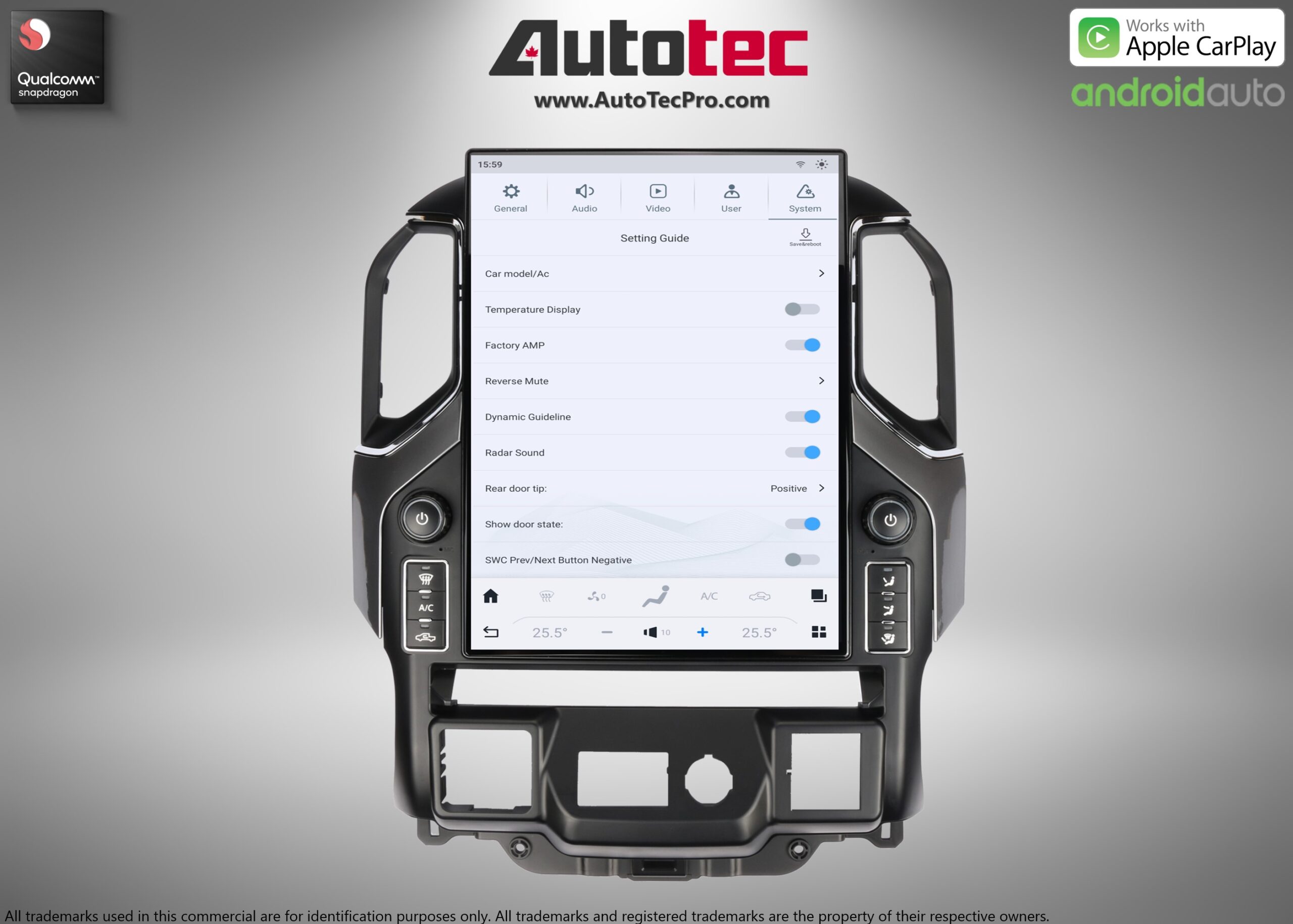 Chevrolet Silverado / GMC Sierra (2019 – 2026) 15.6″ IPS QHD 2K Touch-Screen Navigation & Infotainment System | Android 13 | GPS | BT | Wifi | CarPlay | Onstar | 4G LTE