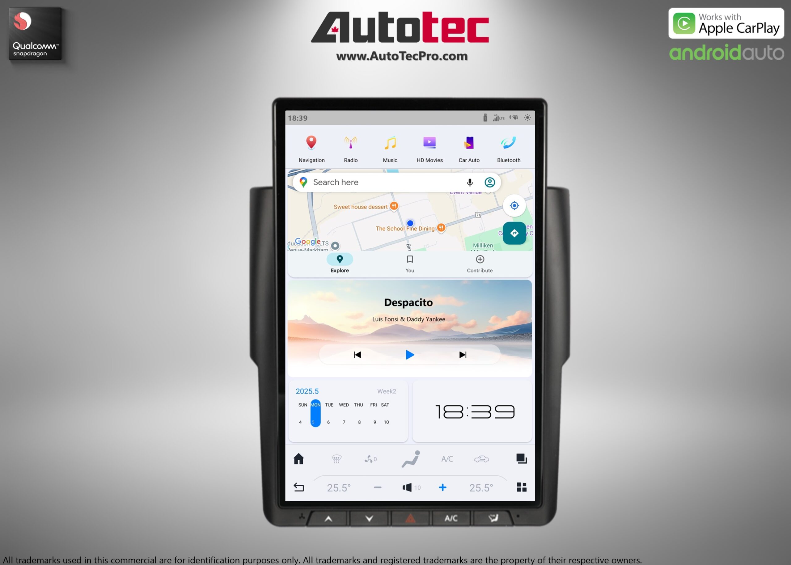 Dodge RAM (2013 – 2018) 14.4″ IPS QHD 2K Touch-Screen Android Navigation System | Android 13 | GPS | BT | Wifi | CarPlay | Android Auto | 4G LTE