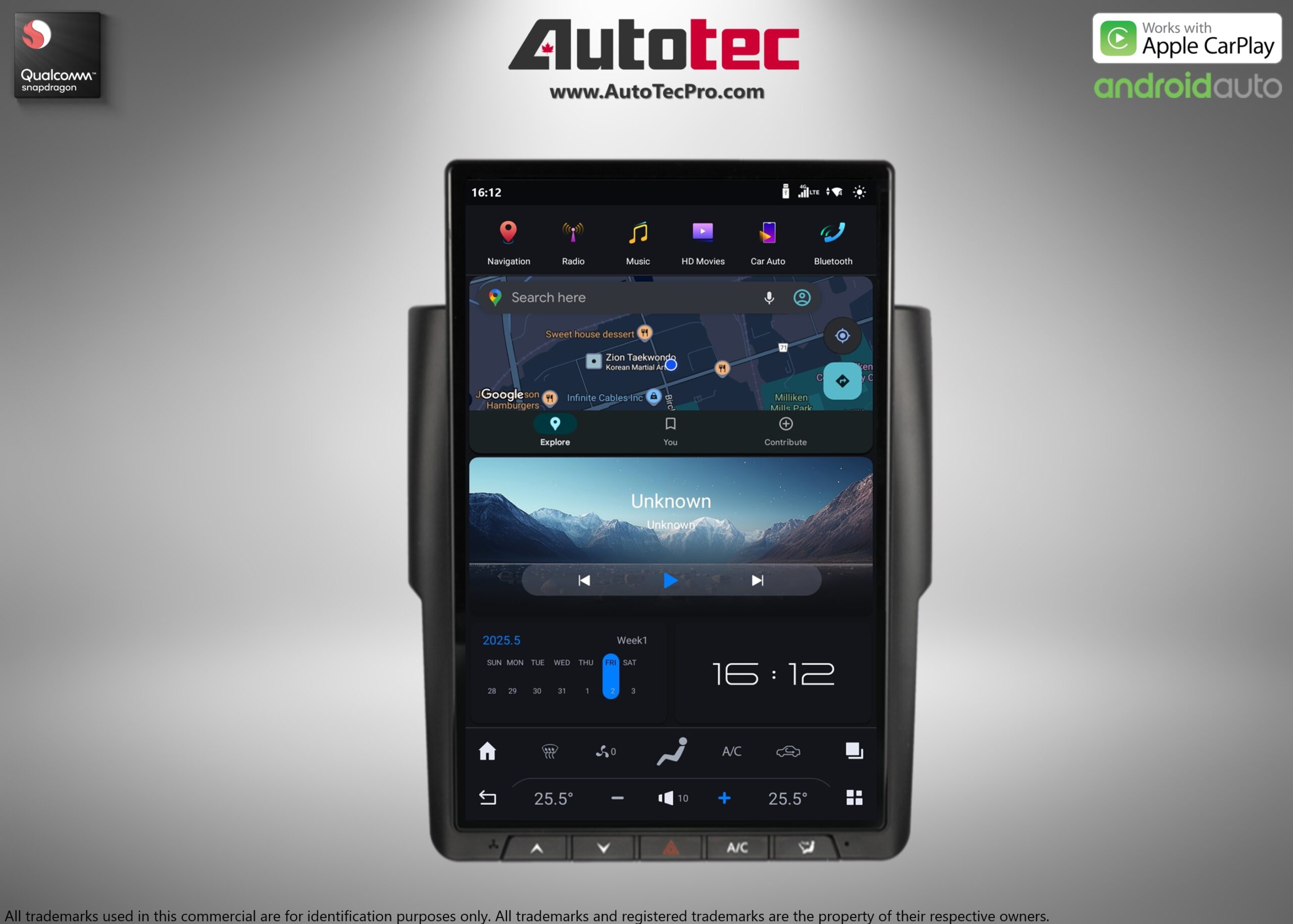 Dodge RAM (2013 – 2018) 14.4″ IPS QHD 2K Touch-Screen Android Navigation System | Android 13 | GPS | BT | Wifi | CarPlay | Android Auto | 4G LTE