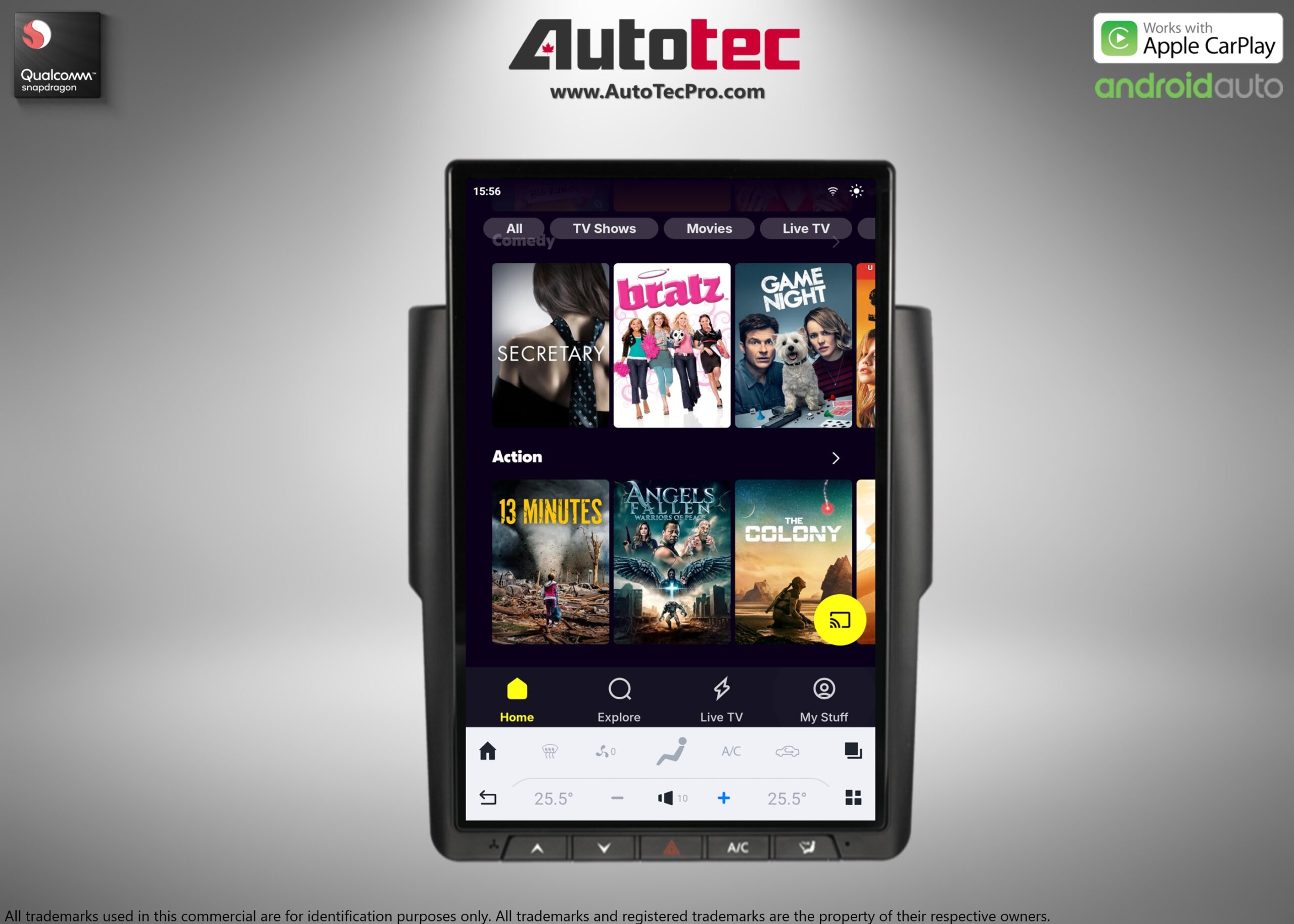 Dodge RAM (2013 – 2018) 14.4″ IPS QHD 2K Touch-Screen Android Navigation System | Android 13 | GPS | BT | Wifi | CarPlay | Android Auto | 4G LTE