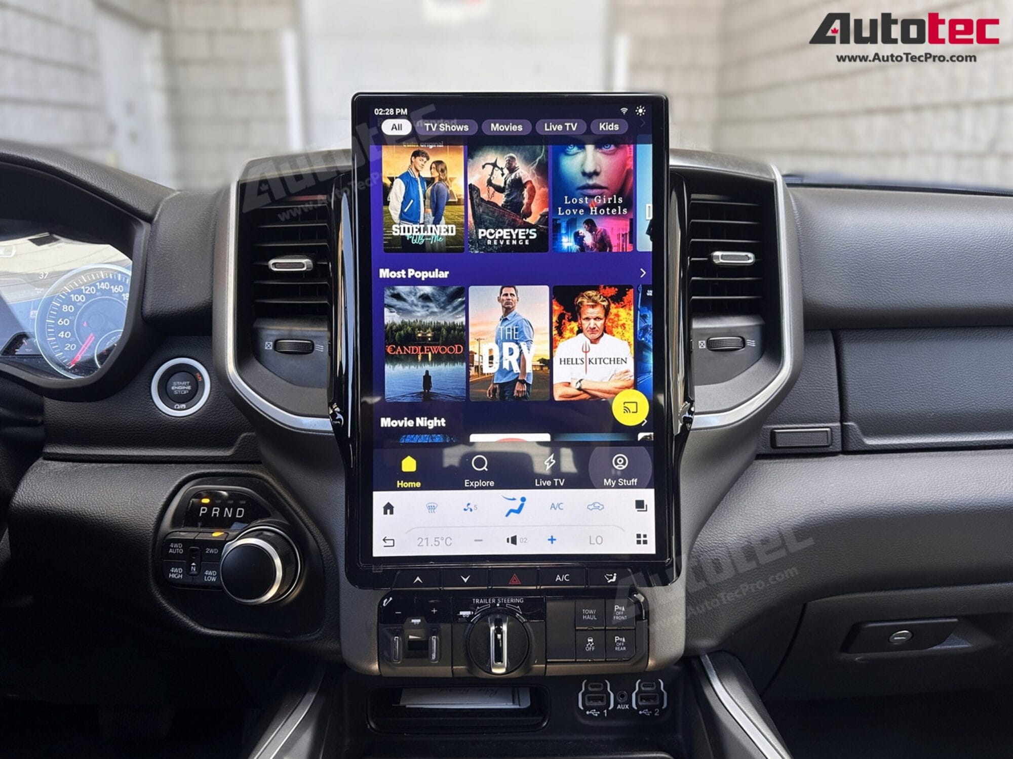 Dodge RAM (2019 – 2024) 14.4″ IPS QHD 2K Touch-Screen Android Navigation System | Android 13 | GPS | BT | Wifi | CarPlay | Android Auto | 4G LTE
