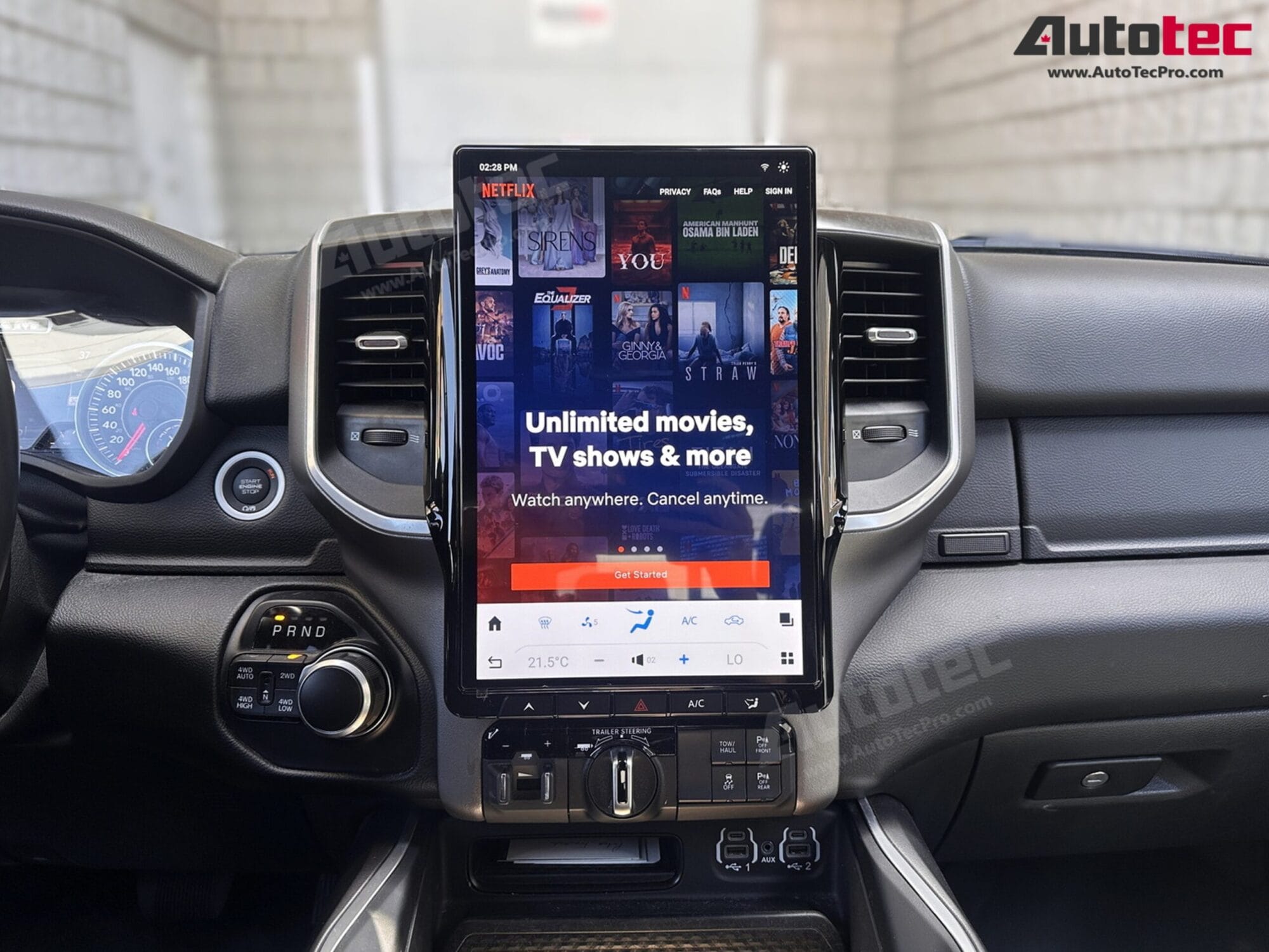 Dodge RAM (2019 – 2024) 14.4″ IPS QHD 2K Touch-Screen Android Navigation System | Android 13 | GPS | BT | Wifi | CarPlay | Android Auto | 4G LTE