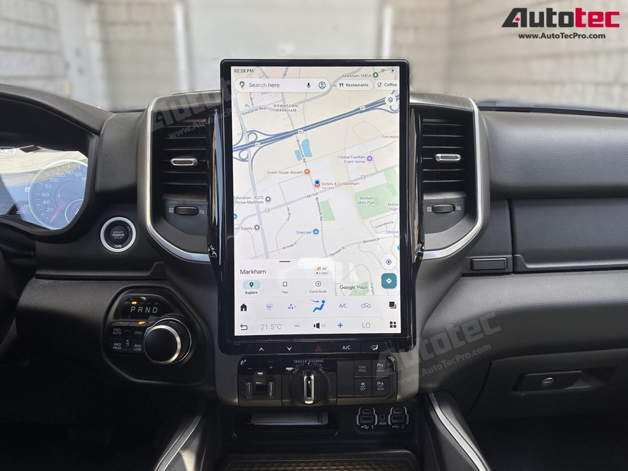 Dodge RAM (2019 – 2024) 14.4″ IPS QHD 2K Touch-Screen Android Navigation System | Android 13 | GPS | BT | Wifi | CarPlay | Android Auto | 4G LTE