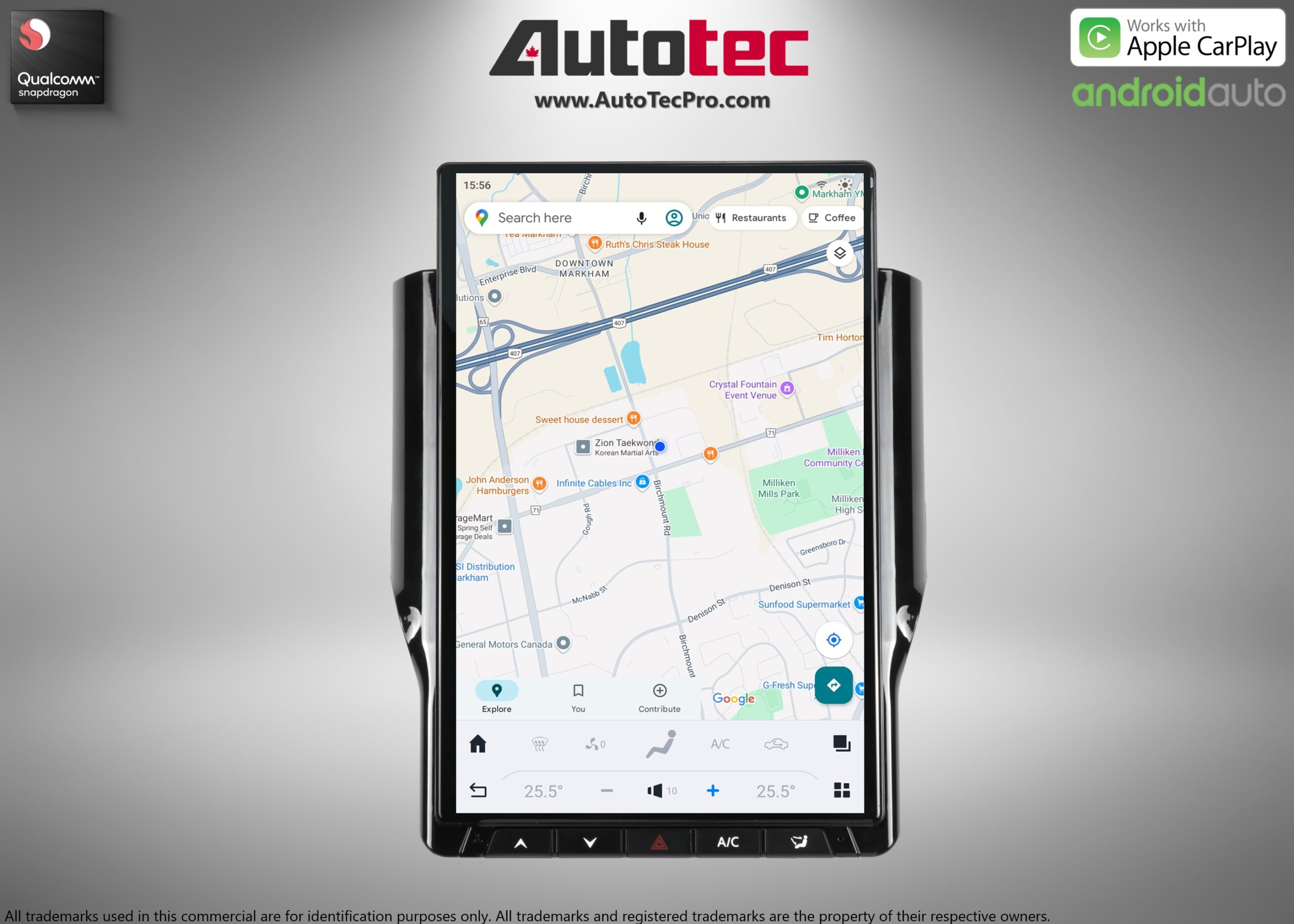 Dodge RAM (2019 – 2024) 14.4″ IPS QHD 2K Touch-Screen Android Navigation System | Android 13 | GPS | BT | Wifi | CarPlay | Android Auto | 4G LTE