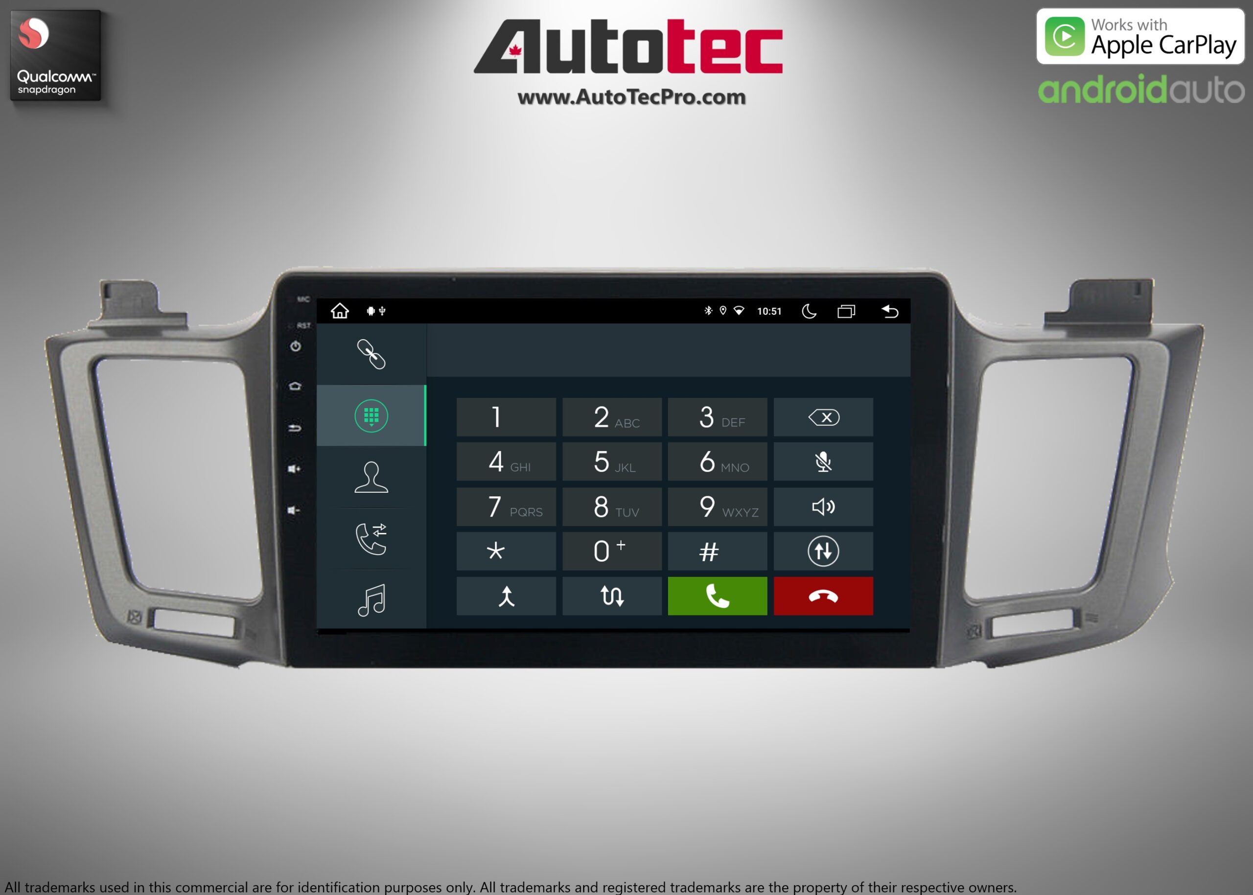 Toyota RAV4 (2013 – 2018) 10.2″ HD Touch-Screen Android Navigation System | Android 13 | GPS | BT | Wifi | Camera | CarPlay | 4G LTE