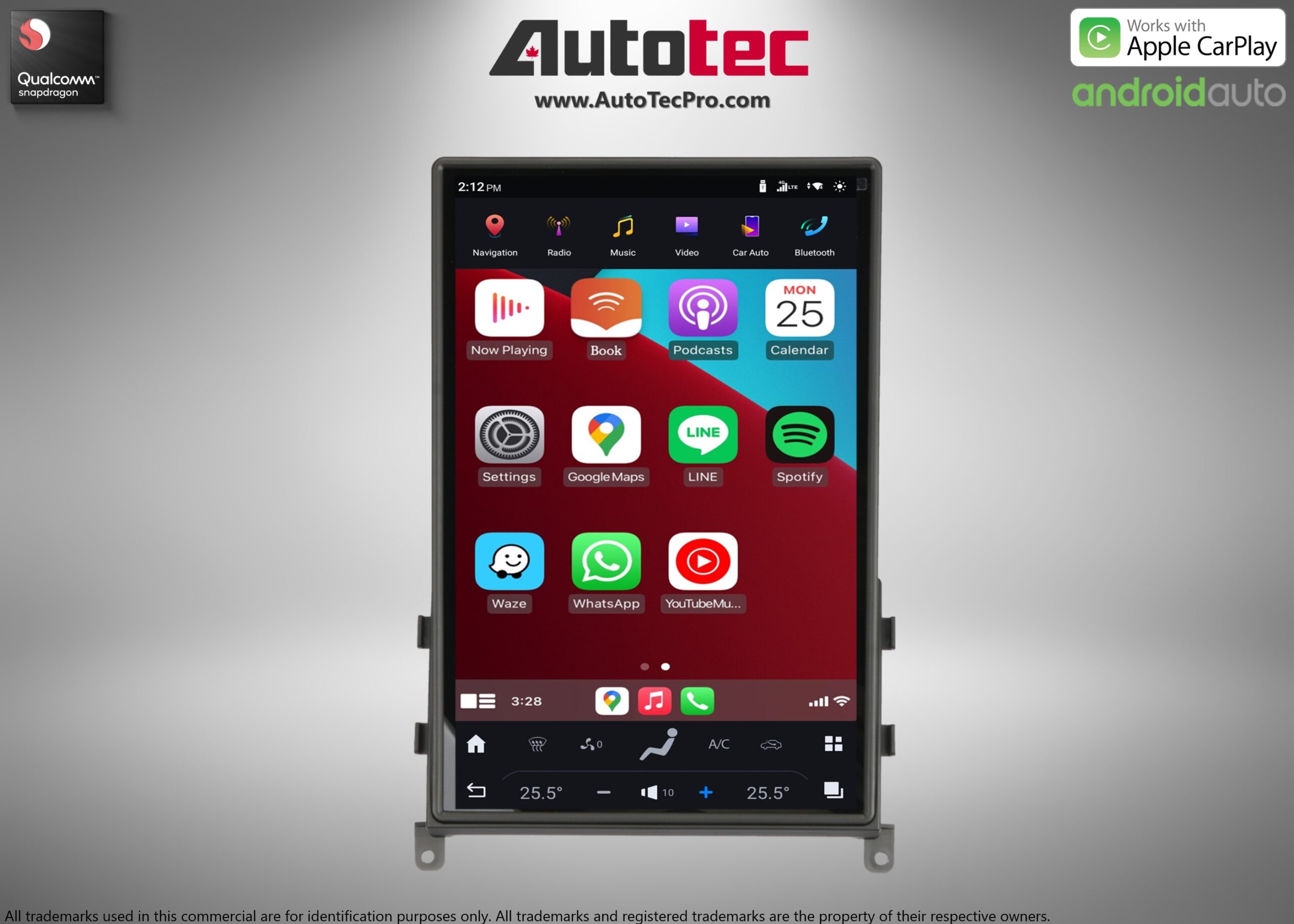 Nissan GTR (2009 – 2015) 14.4″ IPS QHD 2K Touch-Screen Android Navigation System | Android 13 | GPS | BT | Wifi | CarPlay | Android Auto | 4G LTE