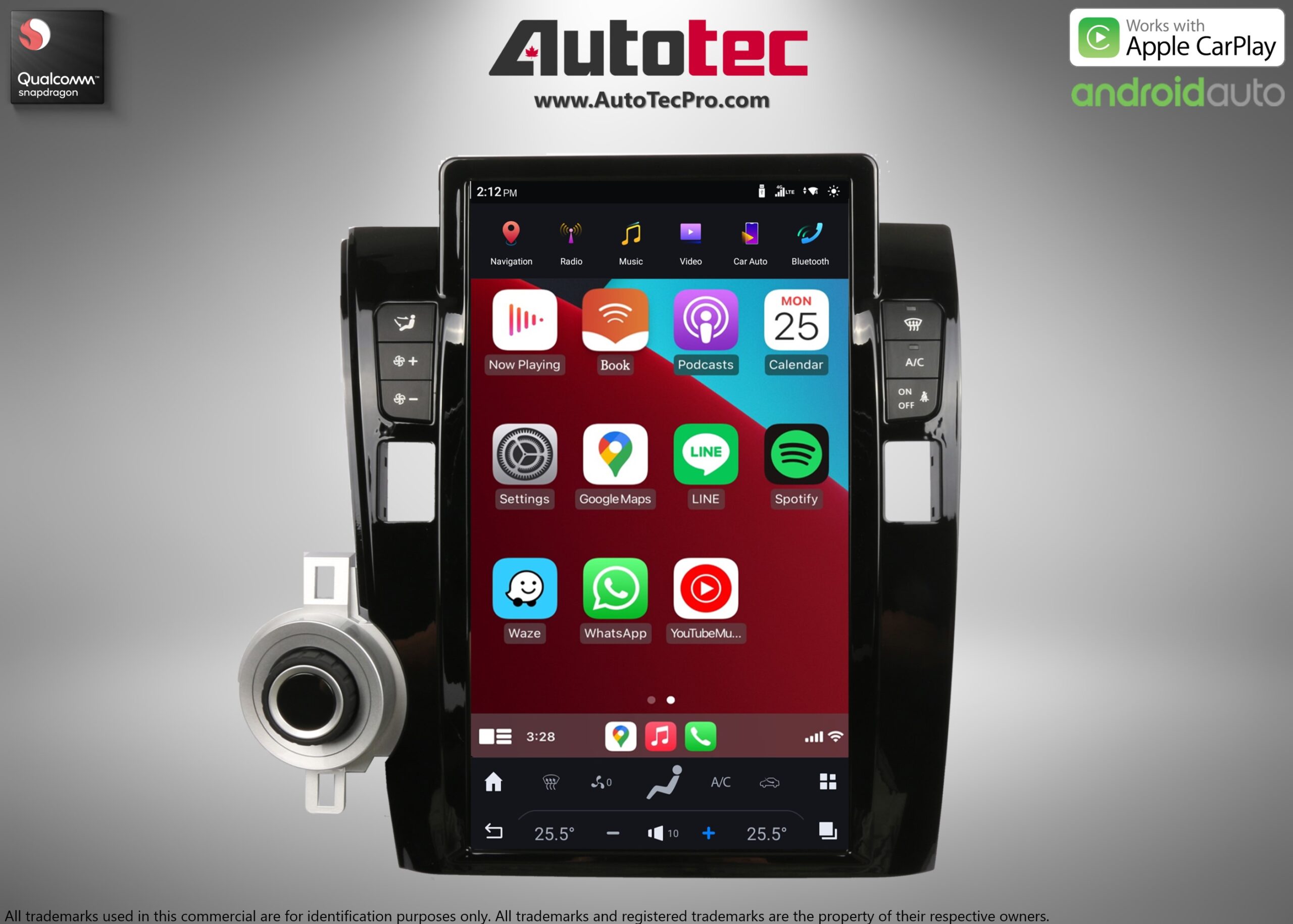 Toyota Tundra (2007 – 2013) 13.6″ HD Touch-Screen Navigation & Infotainment System | Android 13 | GPS | BT | WiFi | Camera | CarPlay