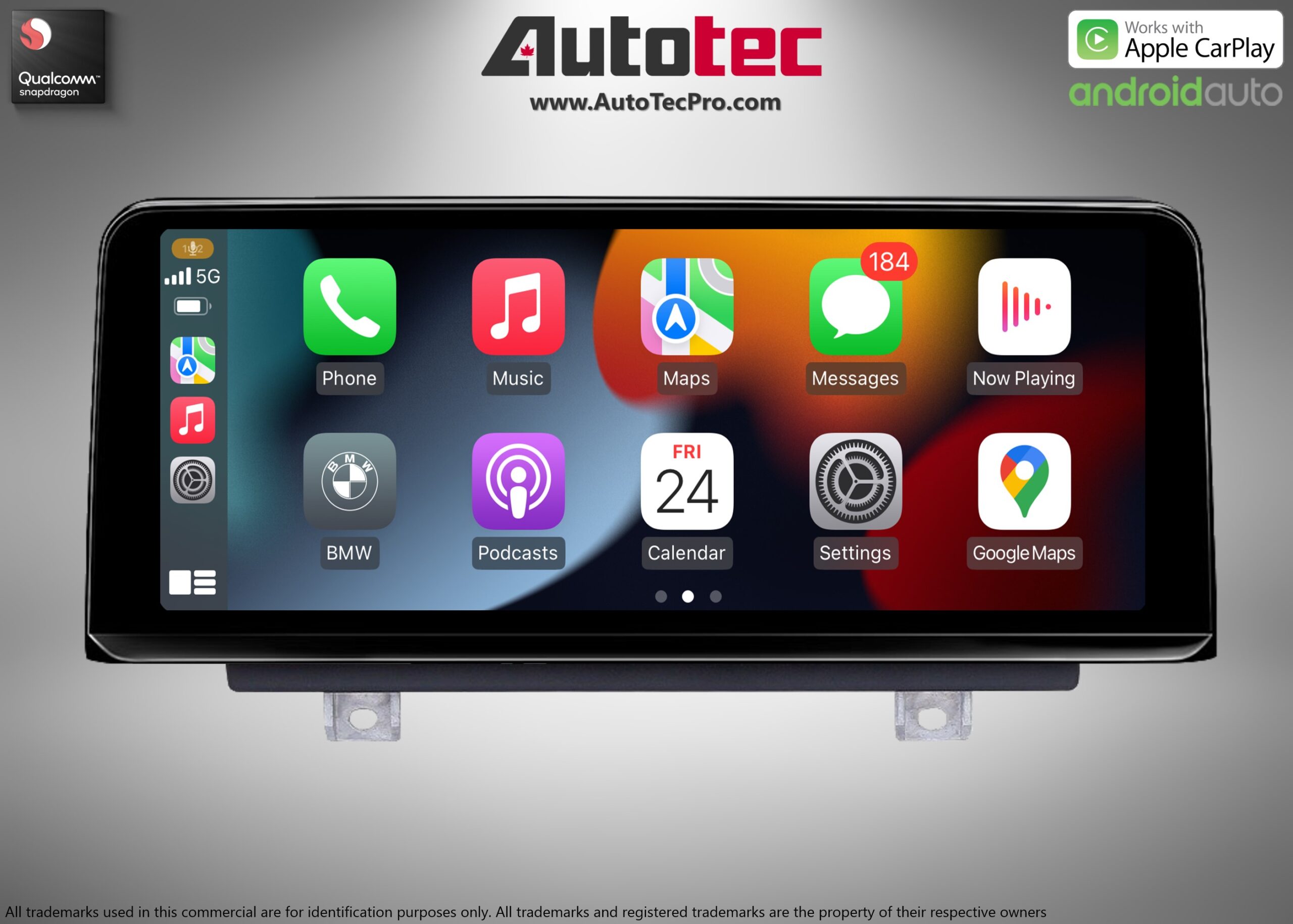 BMW 3 Series (2012 – 2018) F30 / F31 / F34 / F35 OEM FIT 10.25″/12.3″ HD Touch-Screen Navigation & Infotainment System | Android 14 | GPS | BT | Wifi | 4G LTE | Camera | CarPlay