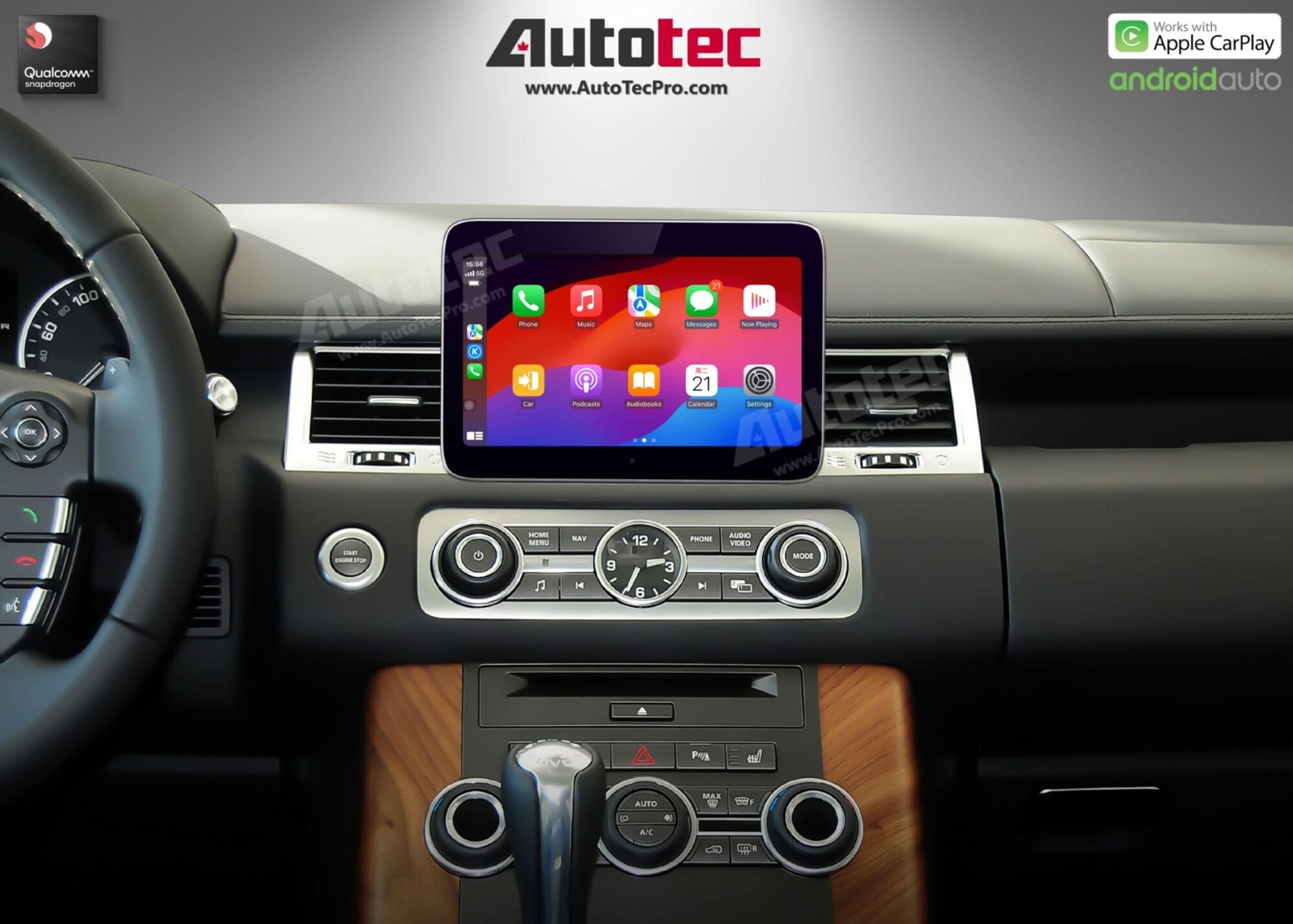 Land Rover Range Rover Sport (2010-2013) 8.4″ HD IPS Touch-Screen Navigation & Infotainment System | Android 14 | GPS | BT | Wifi | CarPlay | Denso | 4G LTE