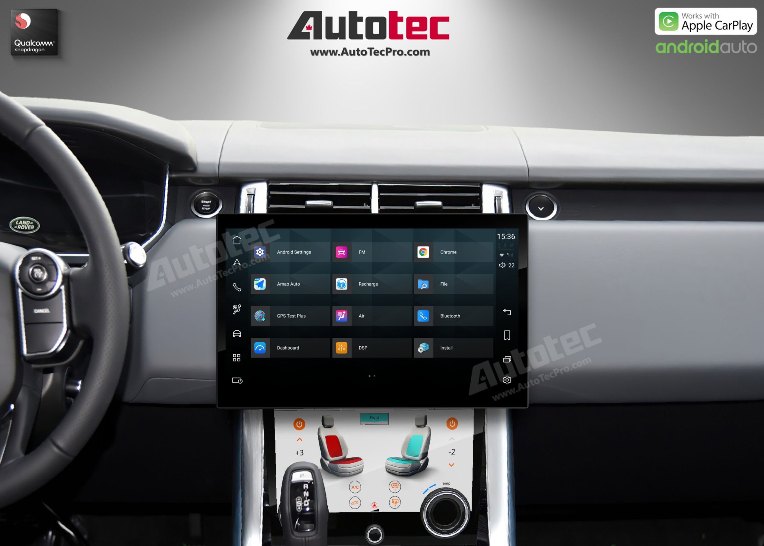 Land Rover Range Rover Vogue | Sport | Evoque (2013 – 2018) 13.3″ HD IPS Touch-Screen Navigation & Infotainment System | Android 13 | GPS | BT | Wifi | CarPlay | Bosch | Harman | 4G LTE