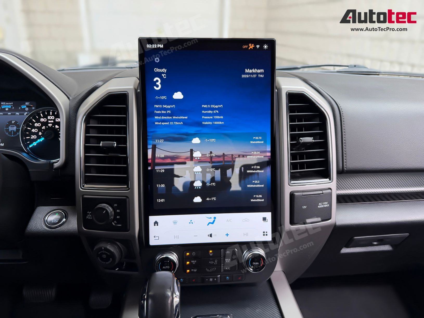 Ford F150 F250 F350 F450 (2015 – 2021) 17″ IPS HD Touch-Screen Navigation & Infotainment System | Android 13 | GPS | BT | Wifi | CarPlay | SYNC | 4G LTE