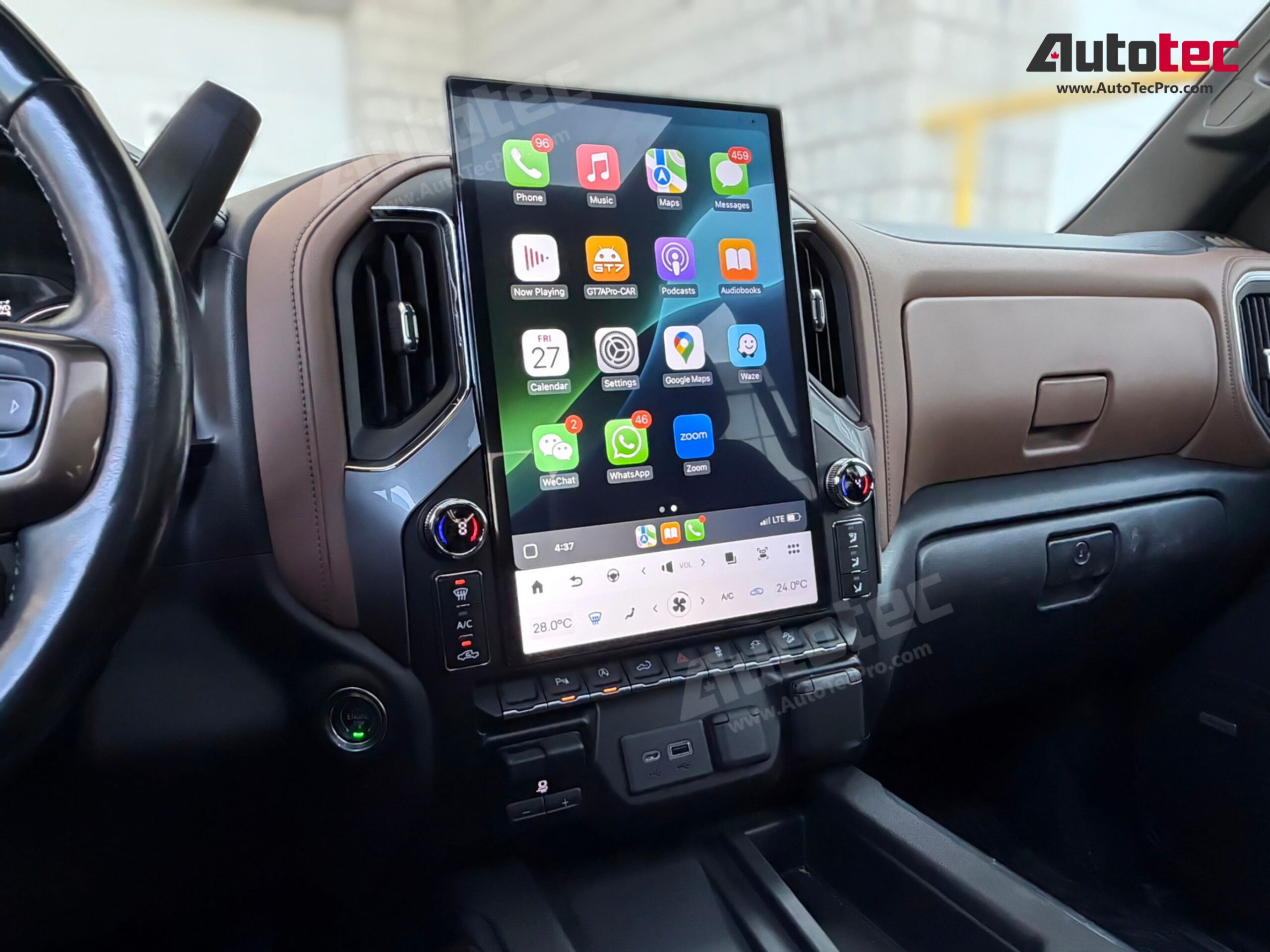 Chevrolet Silverado / GMC Sierra (2019 – 2026) 17.2″ IPS HD Touch-Screen Navigation & Infotainment System | Android 14 | GPS | BT | Wifi | CarPlay | Onstar | 4G LTE