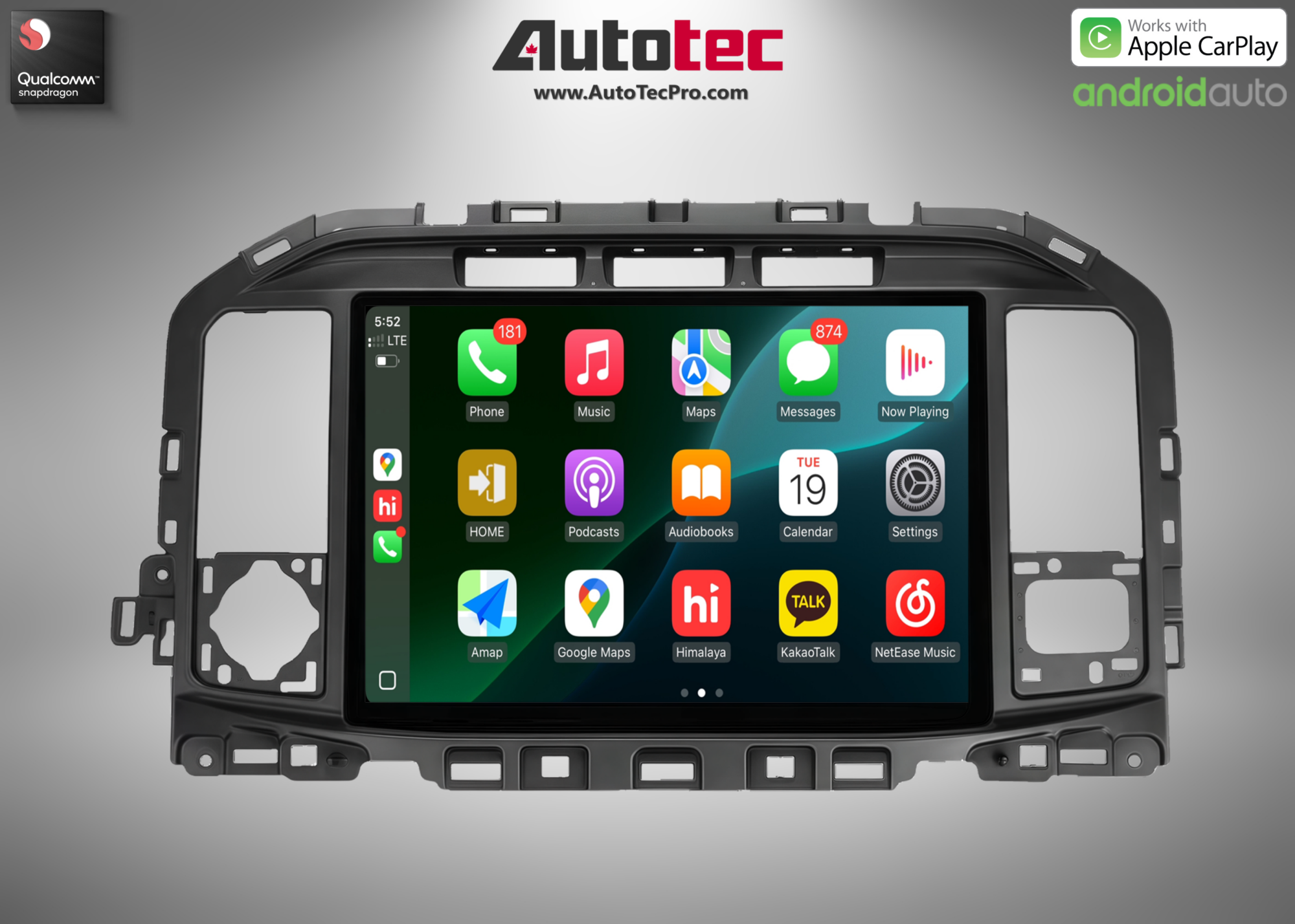 Ford F150 F250 F350 F450 F650 (2021 – 2026) 13.2″ IPS 2K QHD Touch-Screen Navigation & Infotainment System | Android 13 | GPS | BT | Wifi | CarPlay | SYNC 4 | 4G LTE