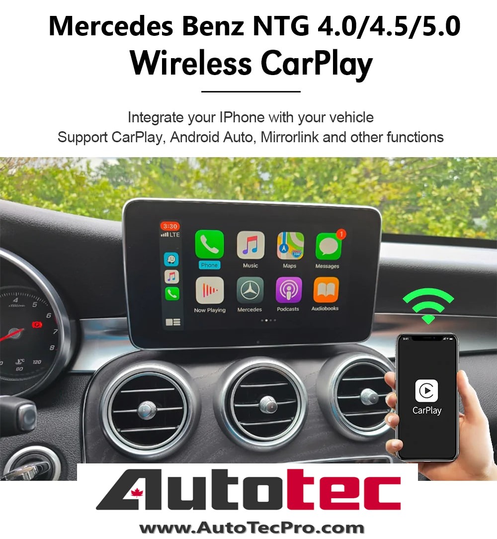 CarPlay Box with Video Interface – For Mercedes Benz NTG Version  (2013-2018) – AutoTecPro Navigation Systems