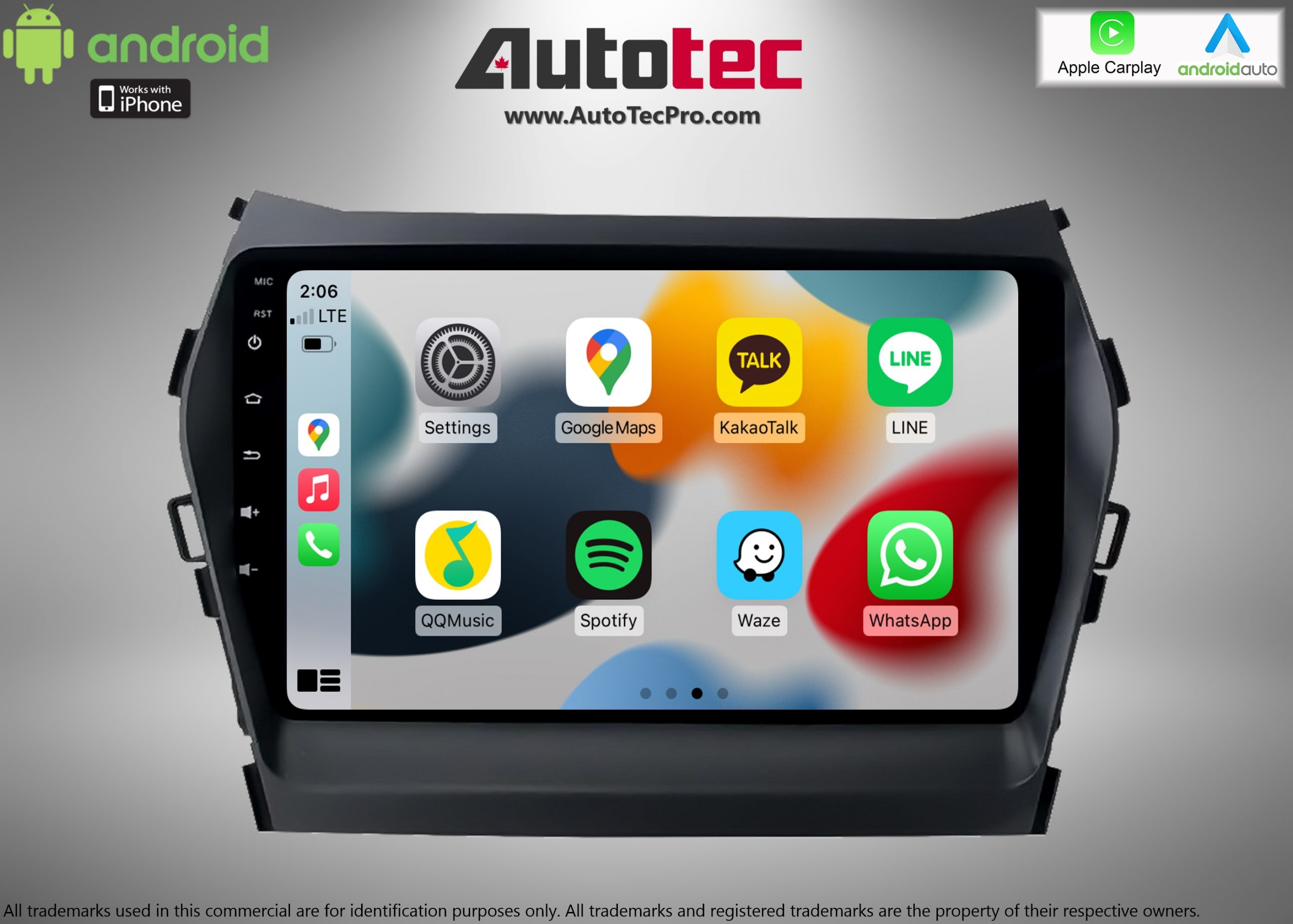 TAFFIO Für Hyundai IX45 Santa FE 9Touchscreen Android Autoradio