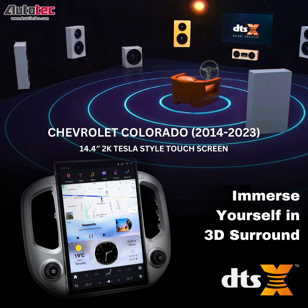 Chevrolet Colorado (2014 – 2023) 14.4″ IPS QHD 2K Touch-Screen Navigation & Infotainment System | Android 13 | GPS | BT | Wifi | CarPlay | Onstar | DSP | 4G LTE