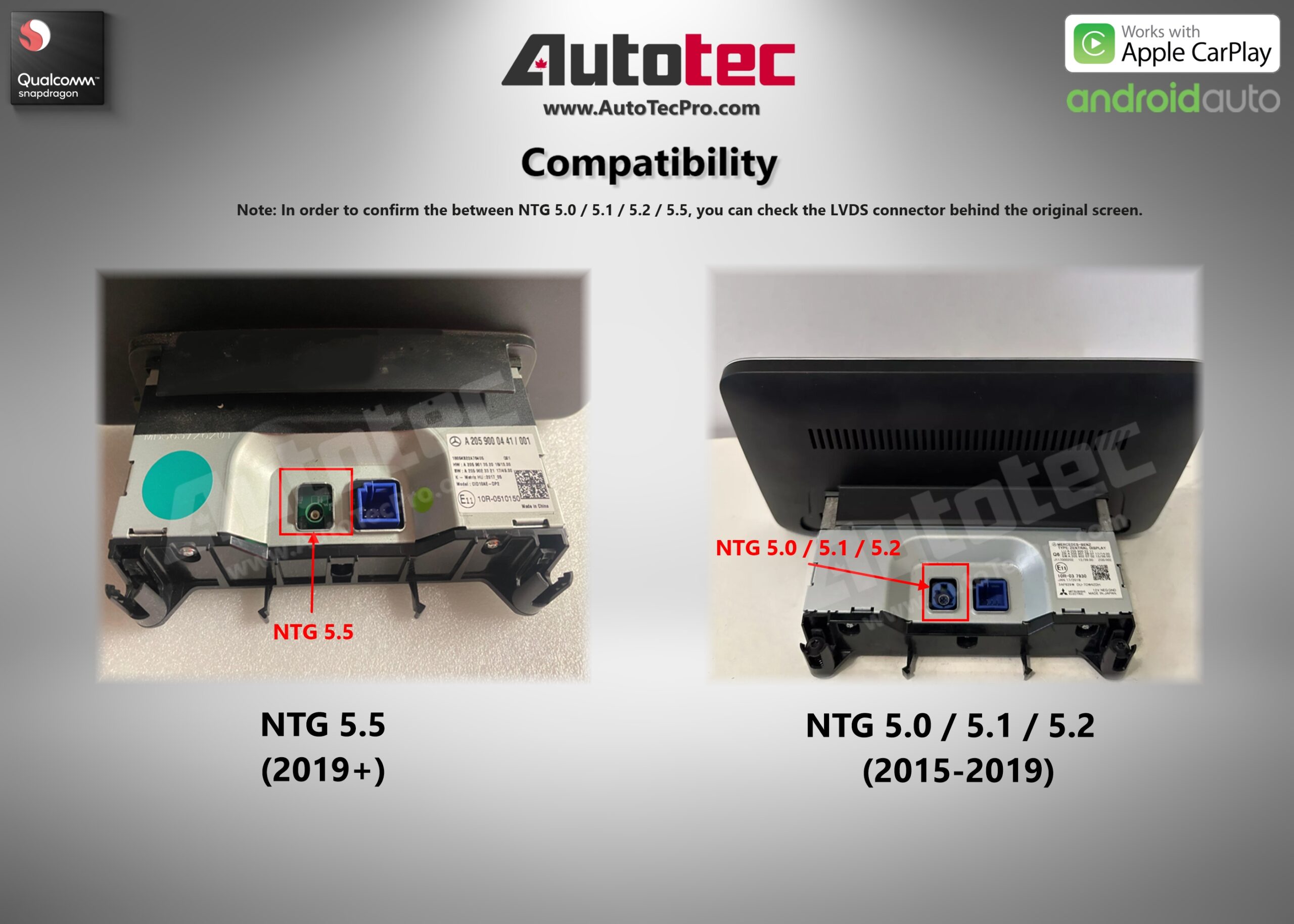 Mercedes-Benz C-Class (2015-2022 | W205) Direct-Fit 10.25″ / 12.3″ OEM-Fit HD IPS Touch-Screen Android Navigation & Infotainment System | Android 14 | GPS | BT | Wifi | 4G LTE | CarPlay