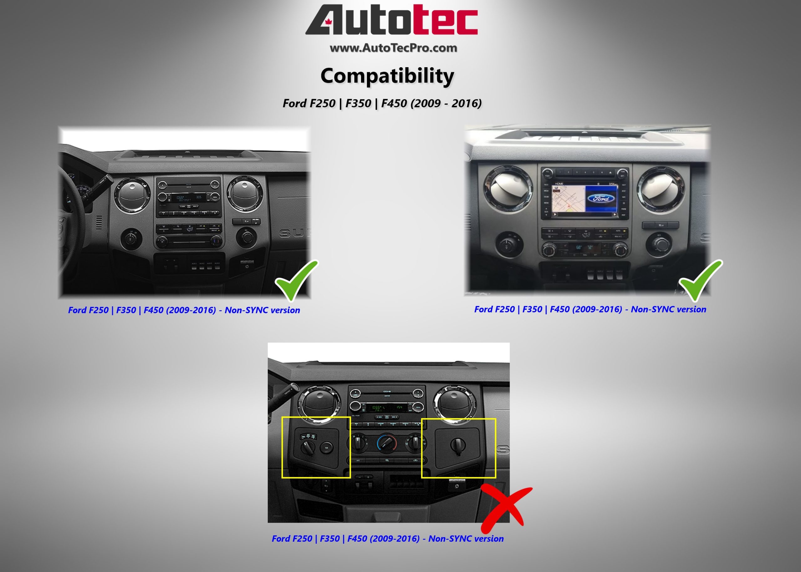 Ford F250 F350 (2009 – 2016) 12.1″ IPS HD Touch-Screen Navigation & Infotainment System | Android 13 | GPS | BT | Wifi | 4G LTE | CarPlay | Camera