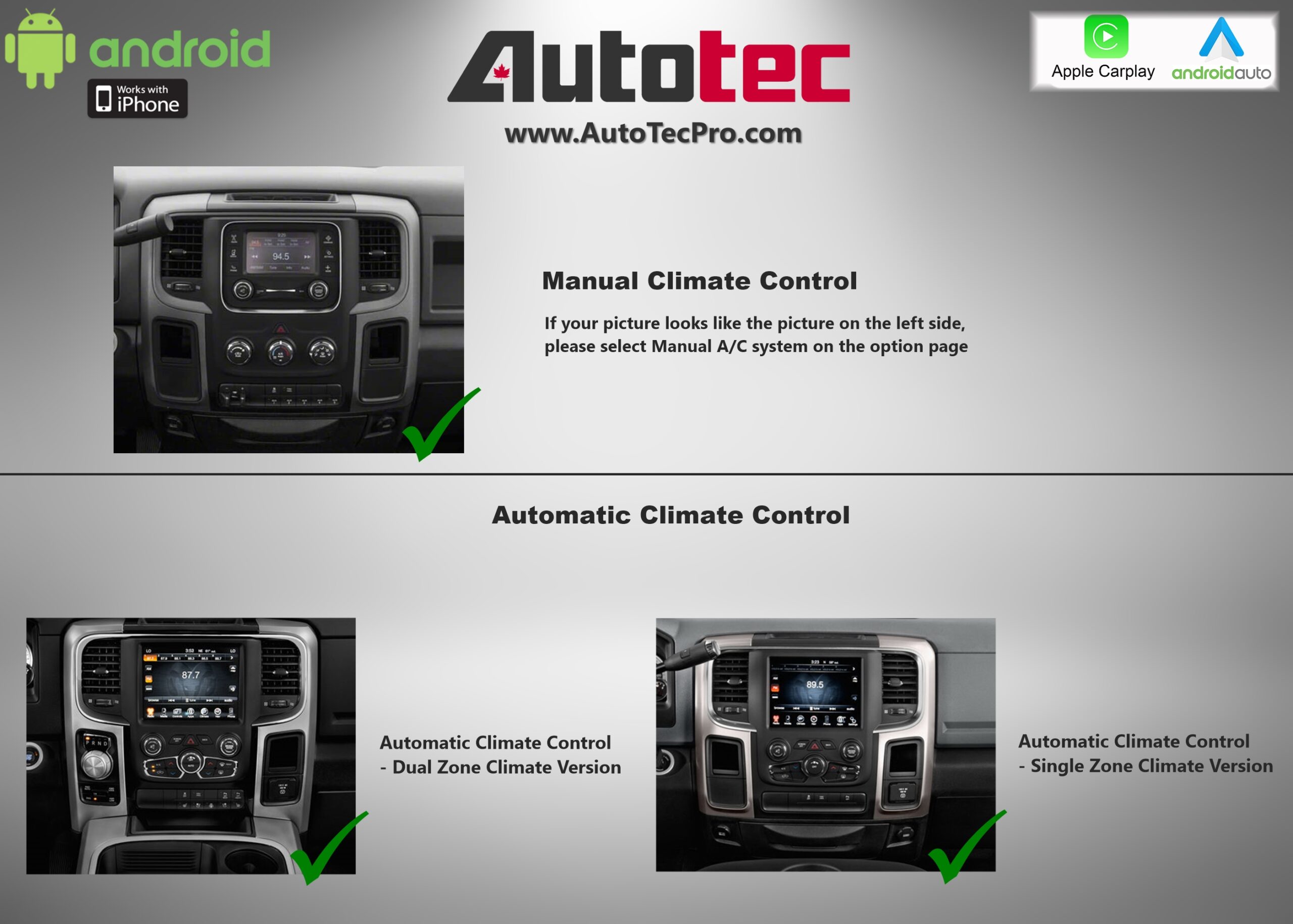 Dodge RAM (2013 – 2018) 14.4″ IPS QHD 2K Touch-Screen Android Navigation System | Android 13 | GPS | BT | Wifi | CarPlay | Android Auto | 4G LTE