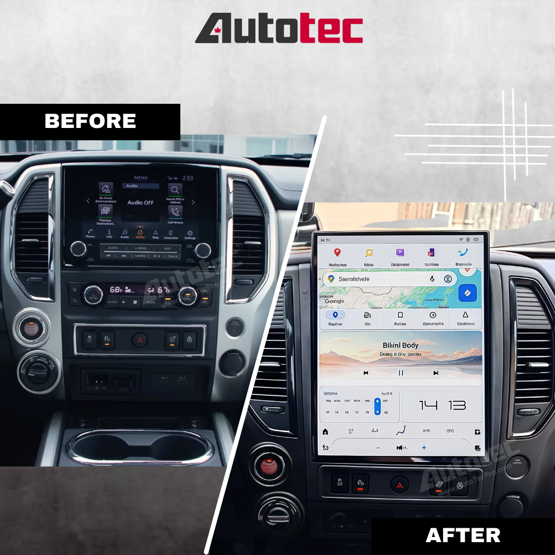Nissan Titan (2020 – 2025) 15.6″ HD IPS Touch-Screen Navigation & Infotainment System | Android 13 | GPS | BT | Wifi | CarPlay | DSP | 4G LTE