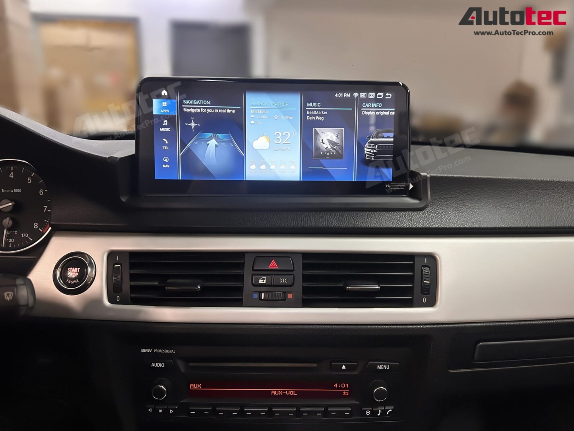 BMW 3 Series (2006 – 2012)  E90 / E91 / E92 OEM FIT 10.25″ /12.5″ HD Touch-Screen Android Navigation System | Android 14 | GPS | BT | Wifi | Camera | CarPlay