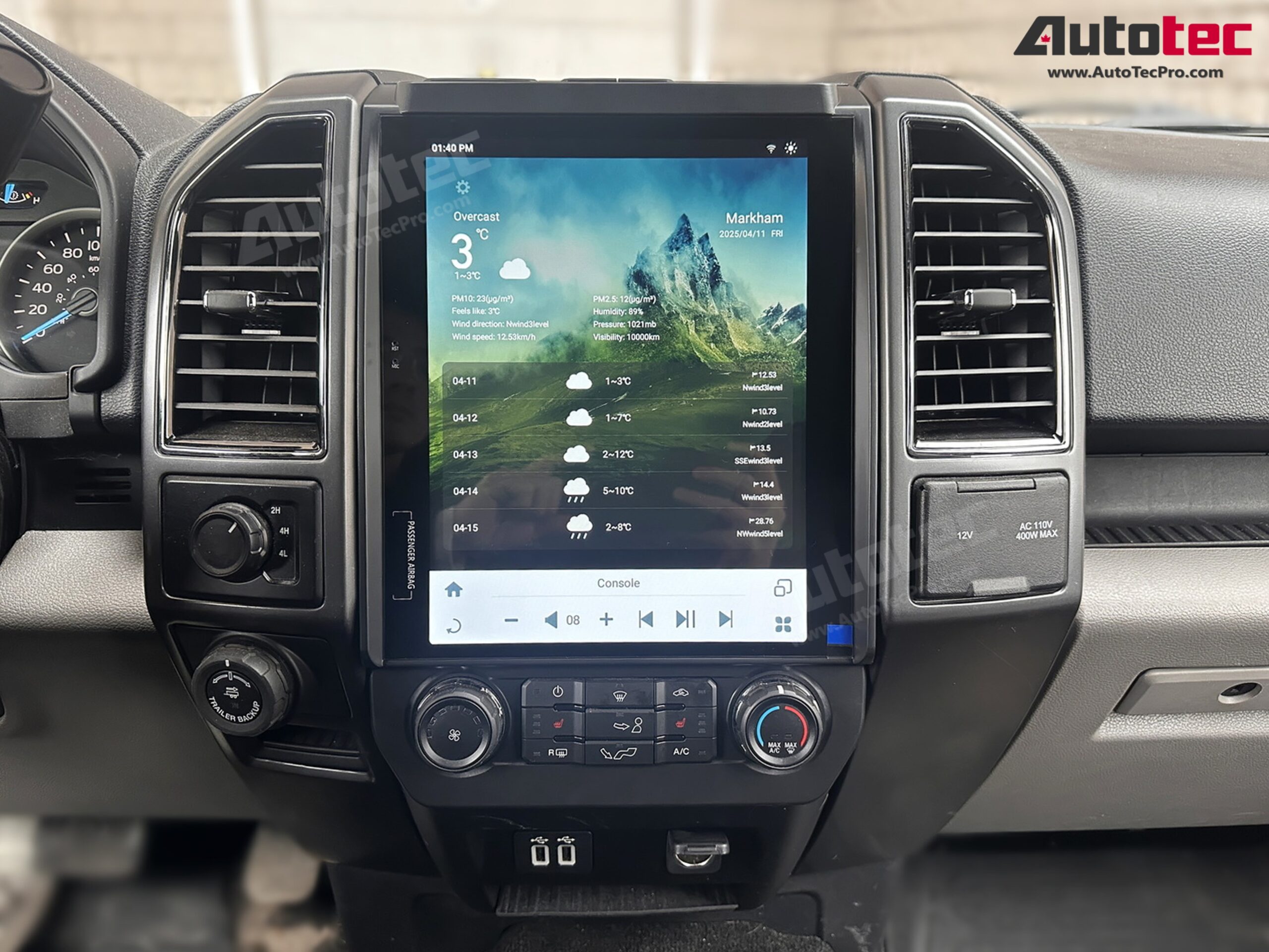 Ford F150 (2015 – 2021) 12.1″ IPS Touch-Screen Android Navigation System | Android 13 | GPS | BT | Wifi | CarPlay | SYNC | 4G LTE