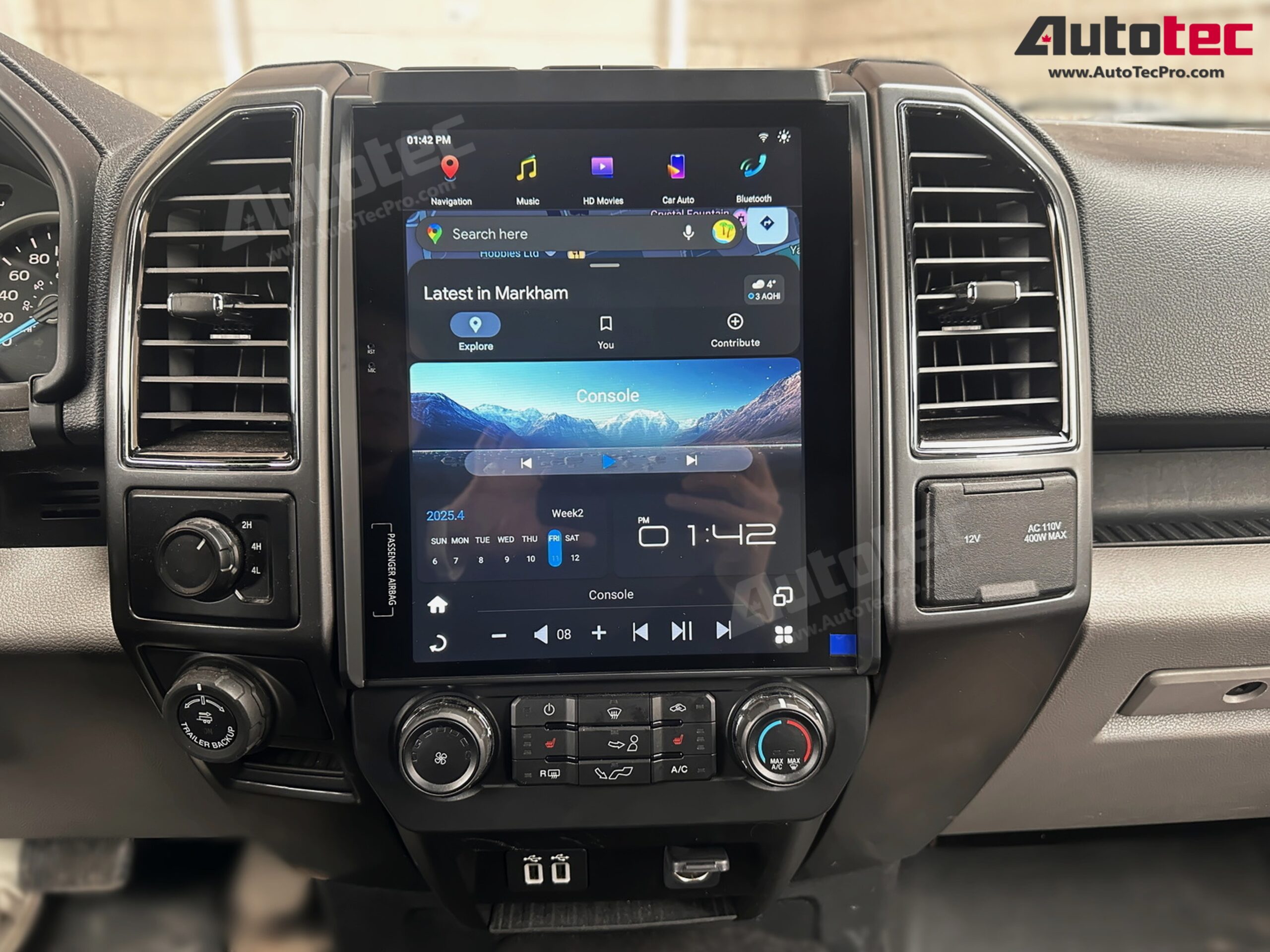 Ford F150 (2015 – 2021) 12.1″ IPS Touch-Screen Android Navigation System | Android 13 | GPS | BT | Wifi | CarPlay | SYNC | 4G LTE